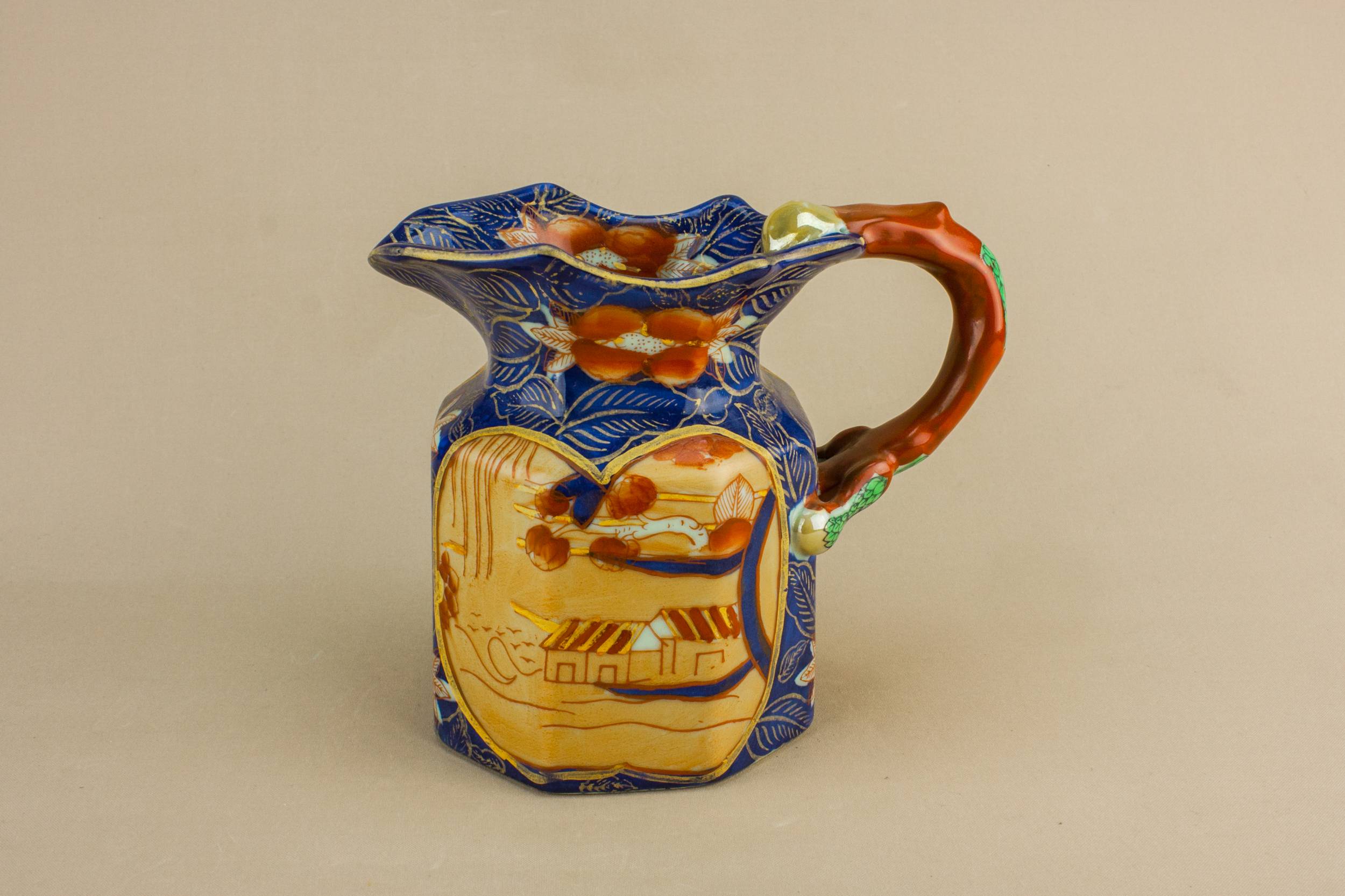 Blue Rustic Floral — Retro water jug