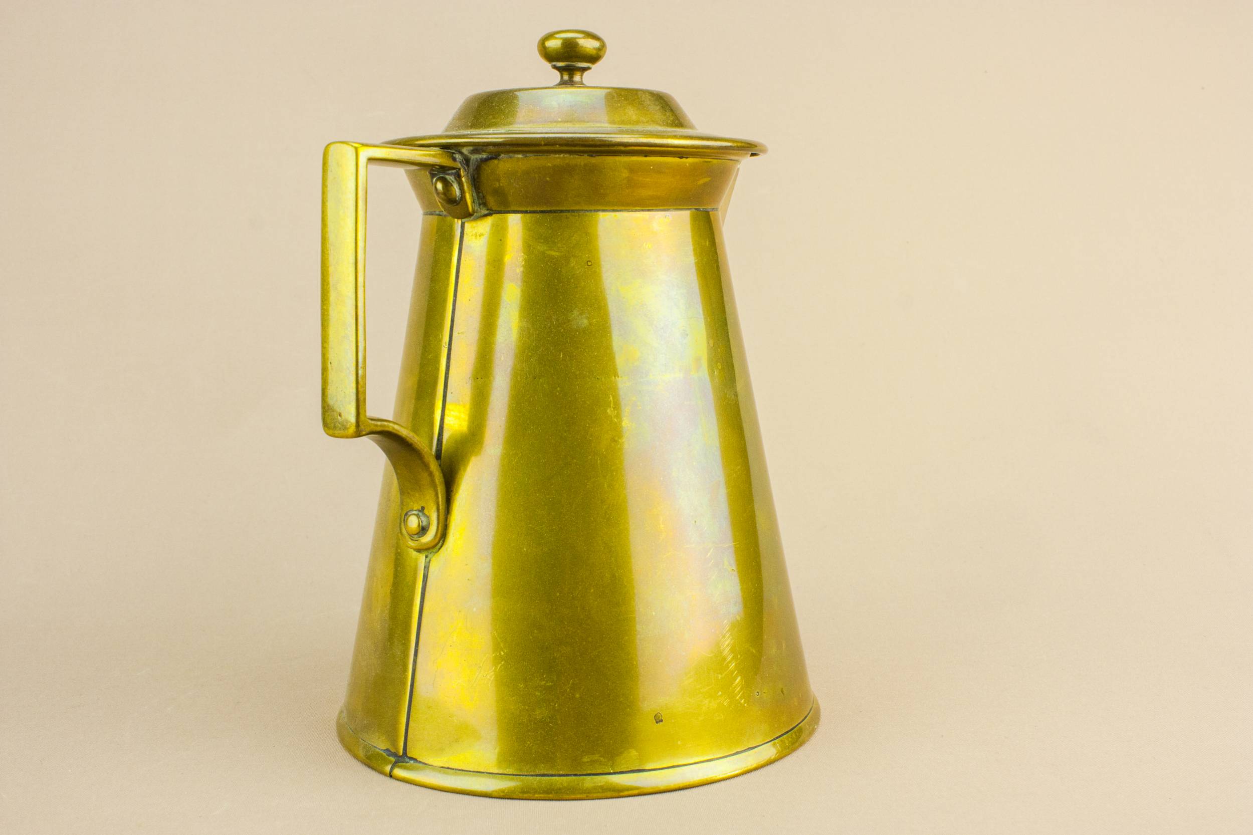 Brass Large Wine — Arts & Crafts water jug 1