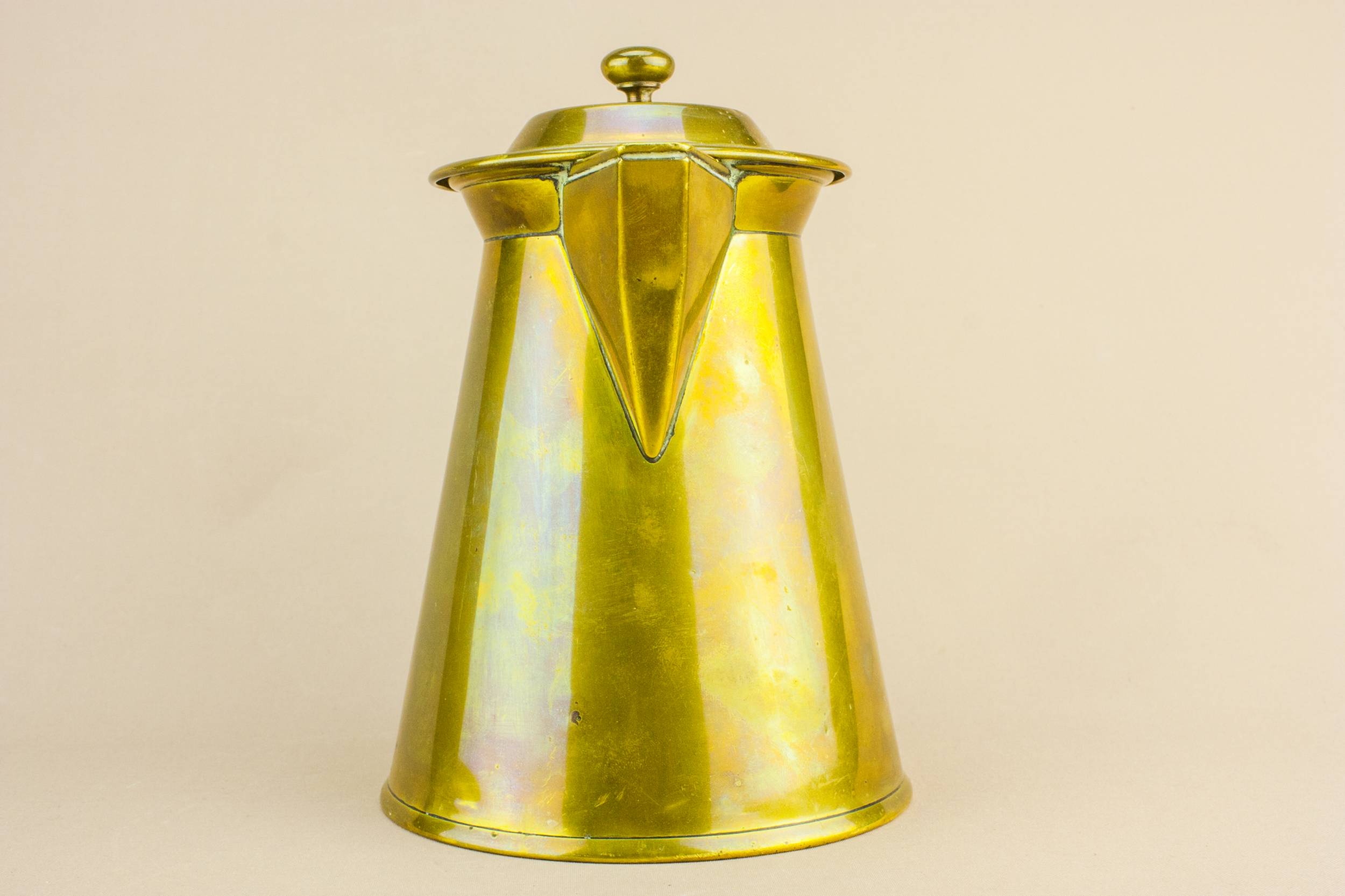 Brass Large Wine — Arts & Crafts water jug 2