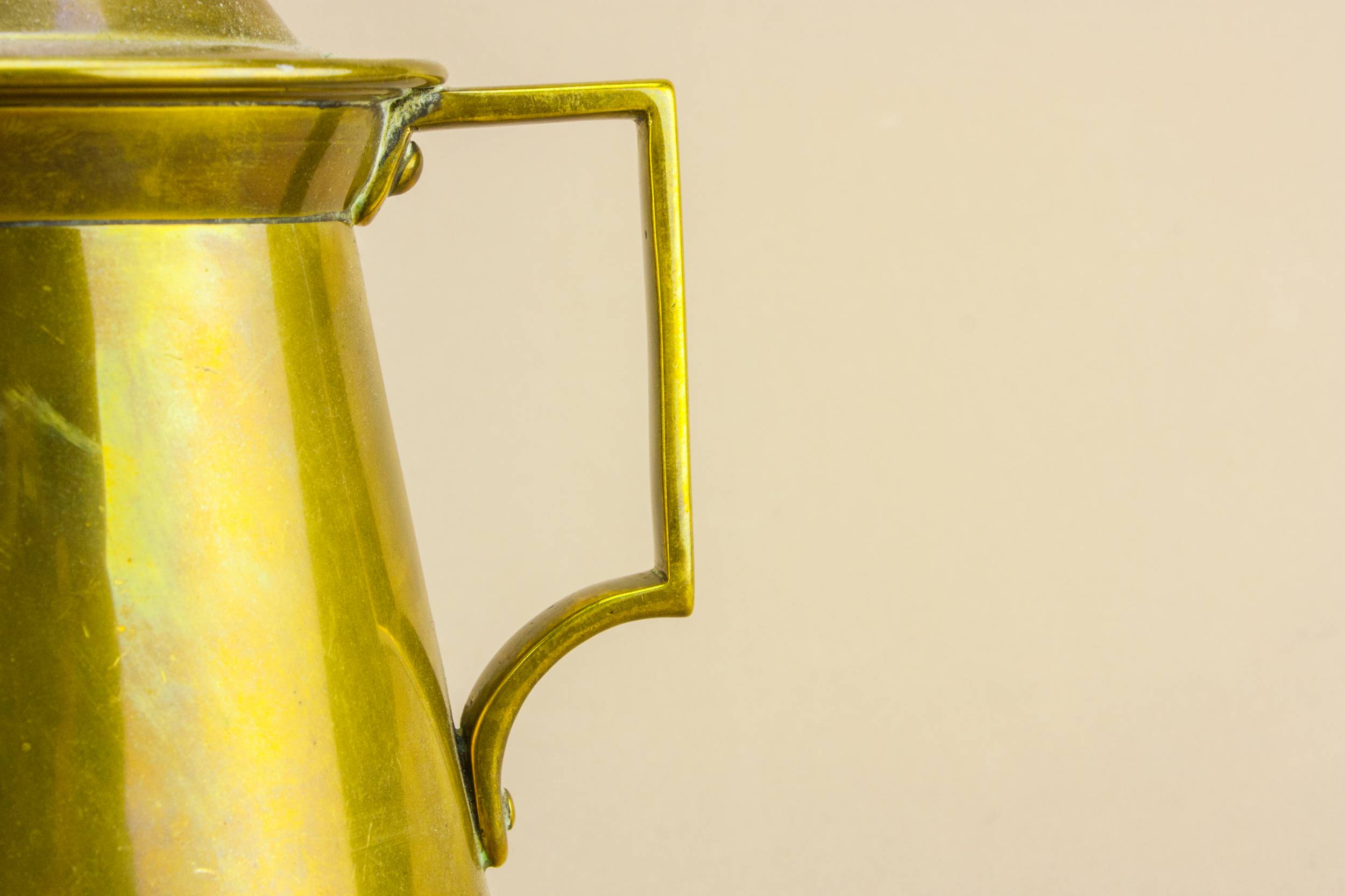 Brass Large Wine — Arts & Crafts water jug 3
