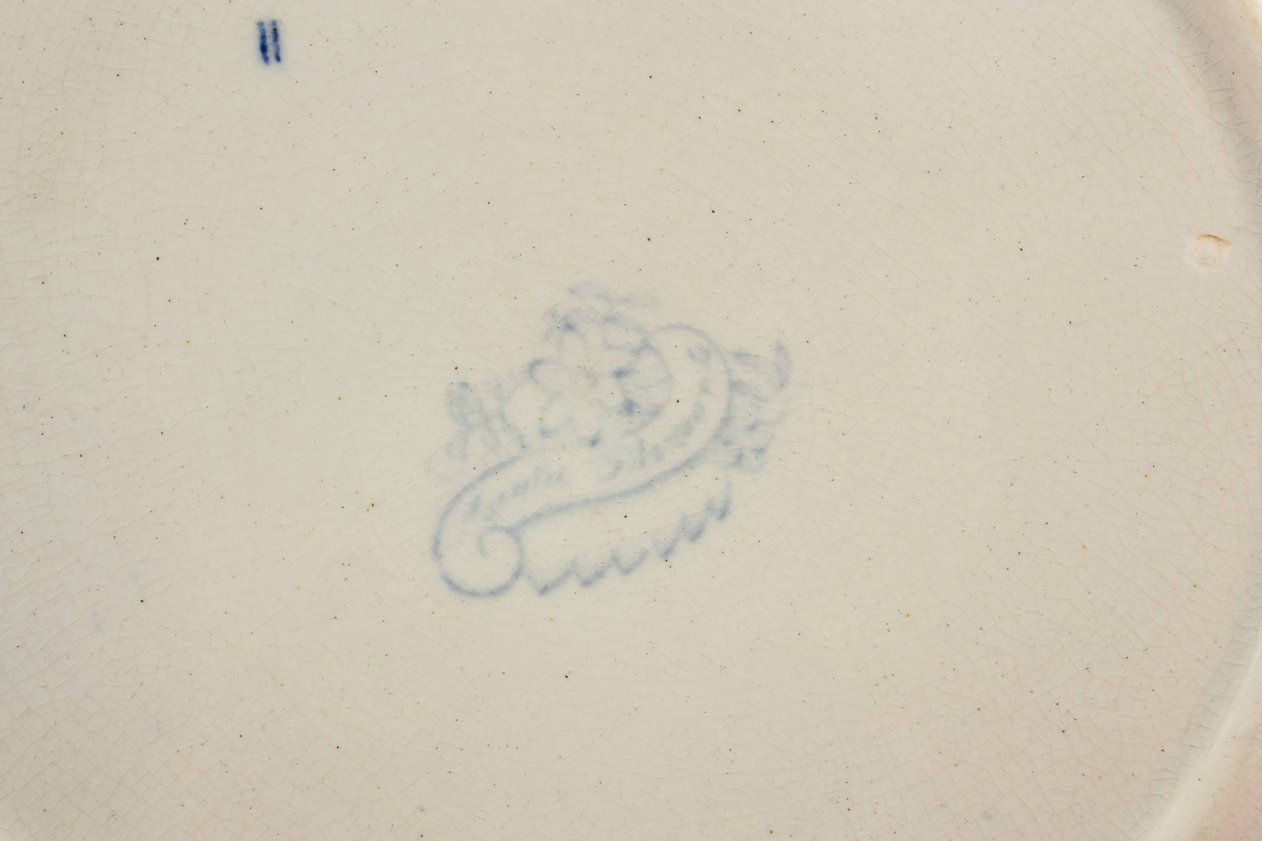 Antique Luxurious Asiatic — Blue and white cake plate 2