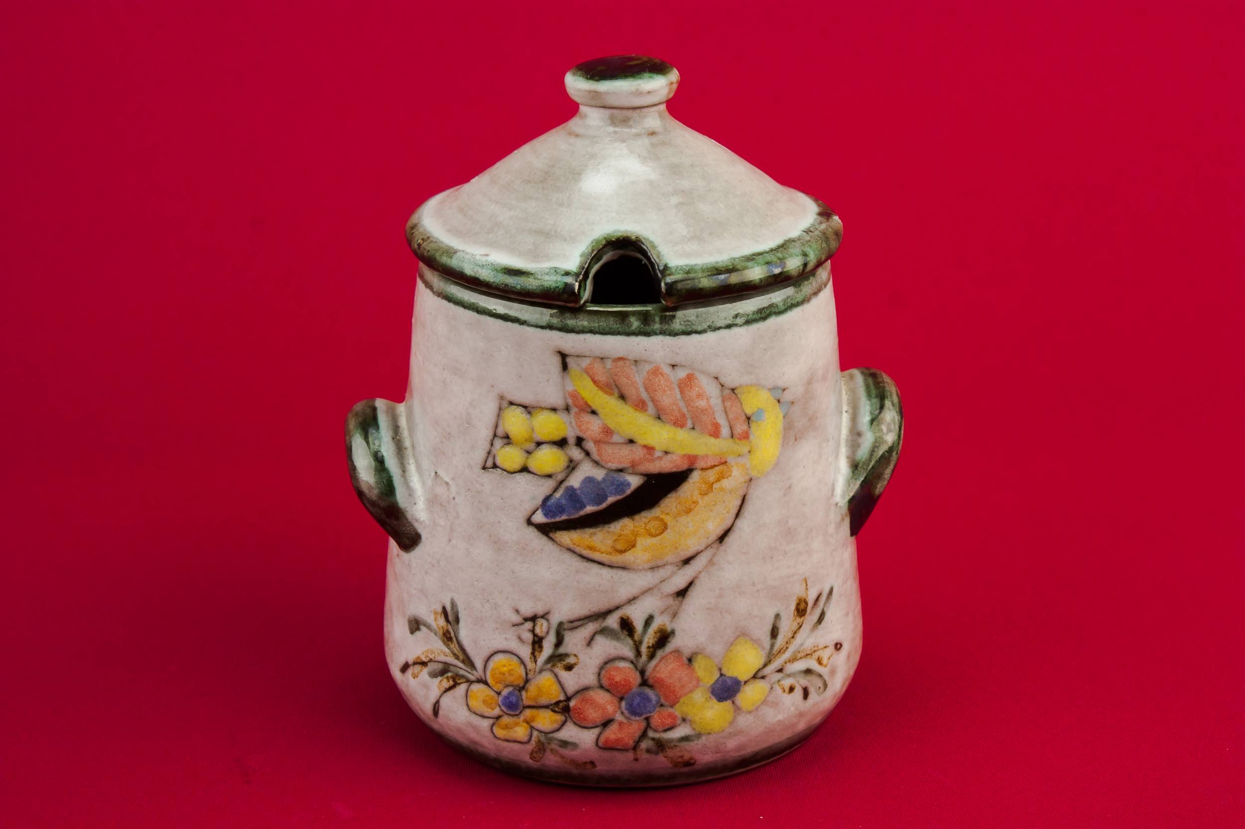 Retro Rustic Floral — Floral condiment pot