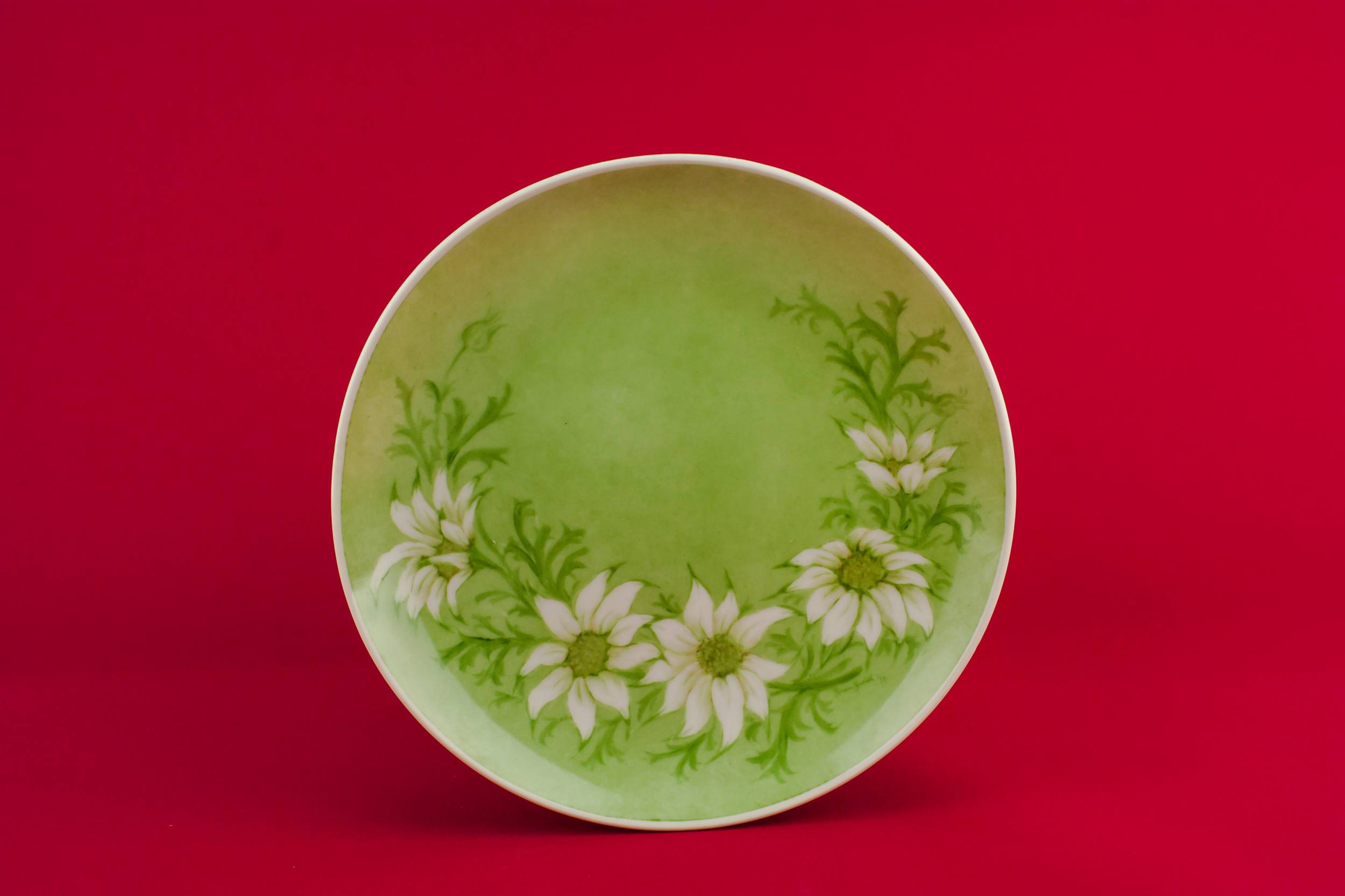 Green Stylish Floral — Retro bone china serving dish