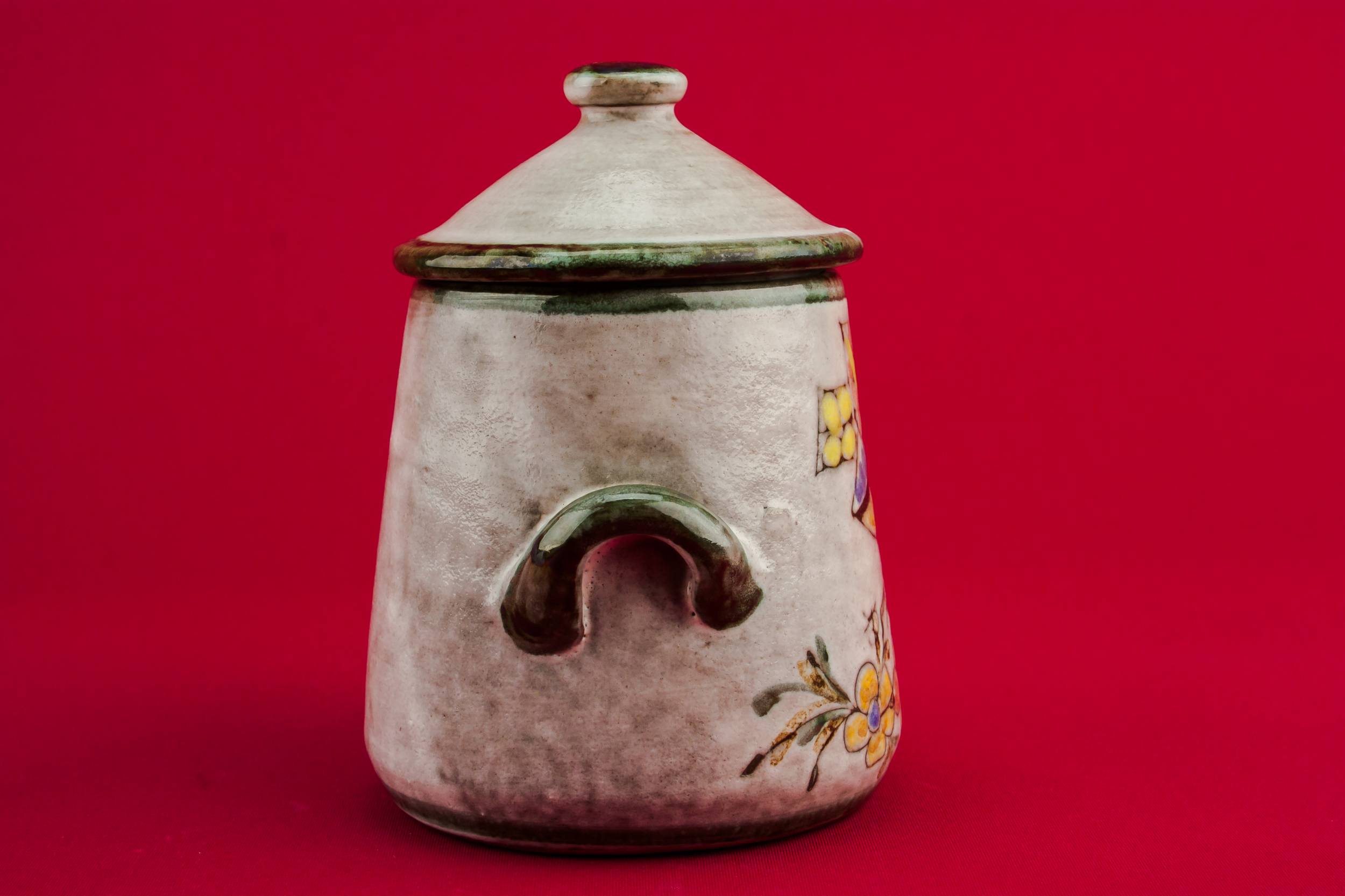 Retro Rustic Floral — Floral condiment pot 2