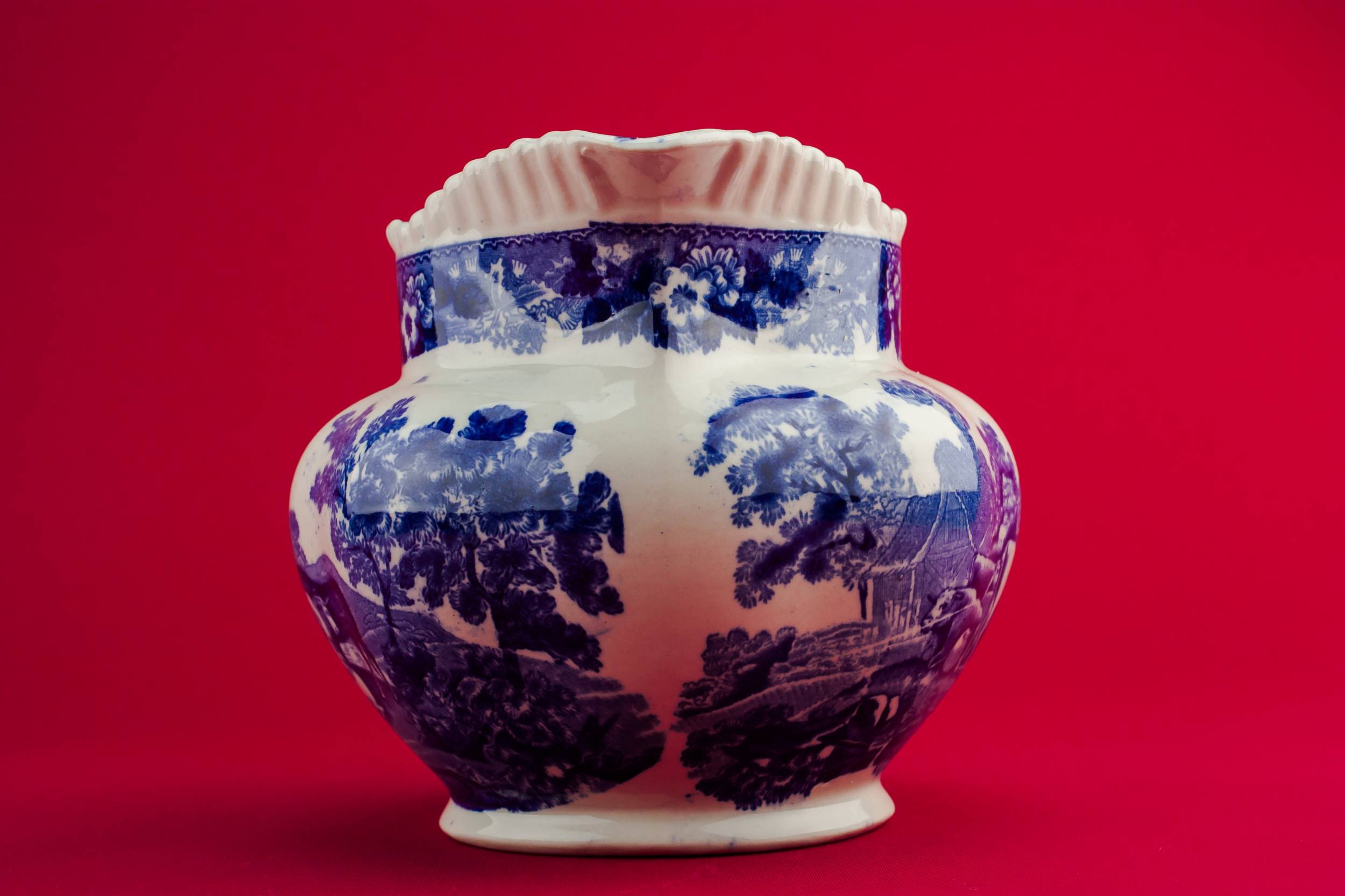 High Victorian Antique — Blue globular jug 2