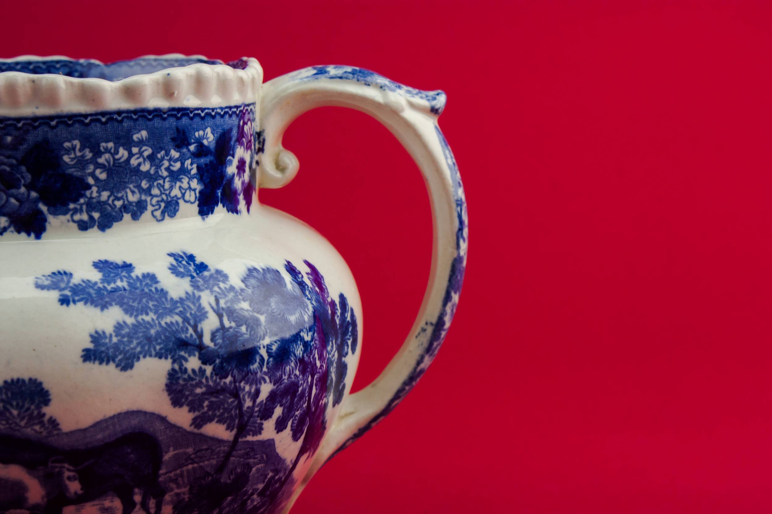 High Victorian Antique — Blue globular jug 3