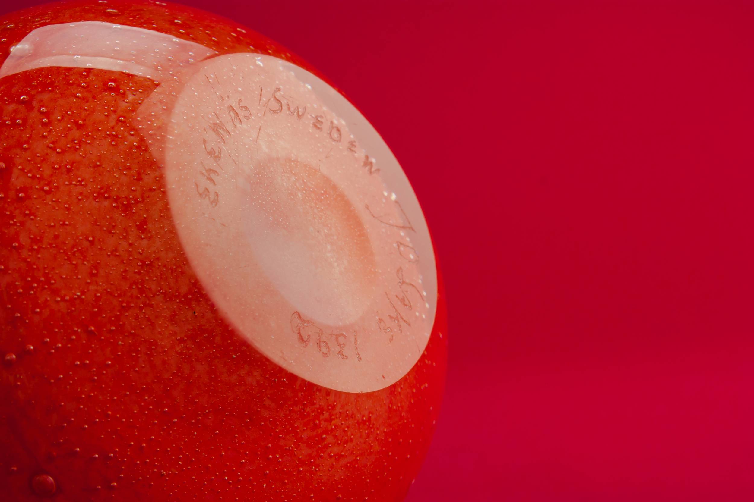 Elegant Mid-Century Modern — Ekenas red glass vase 3