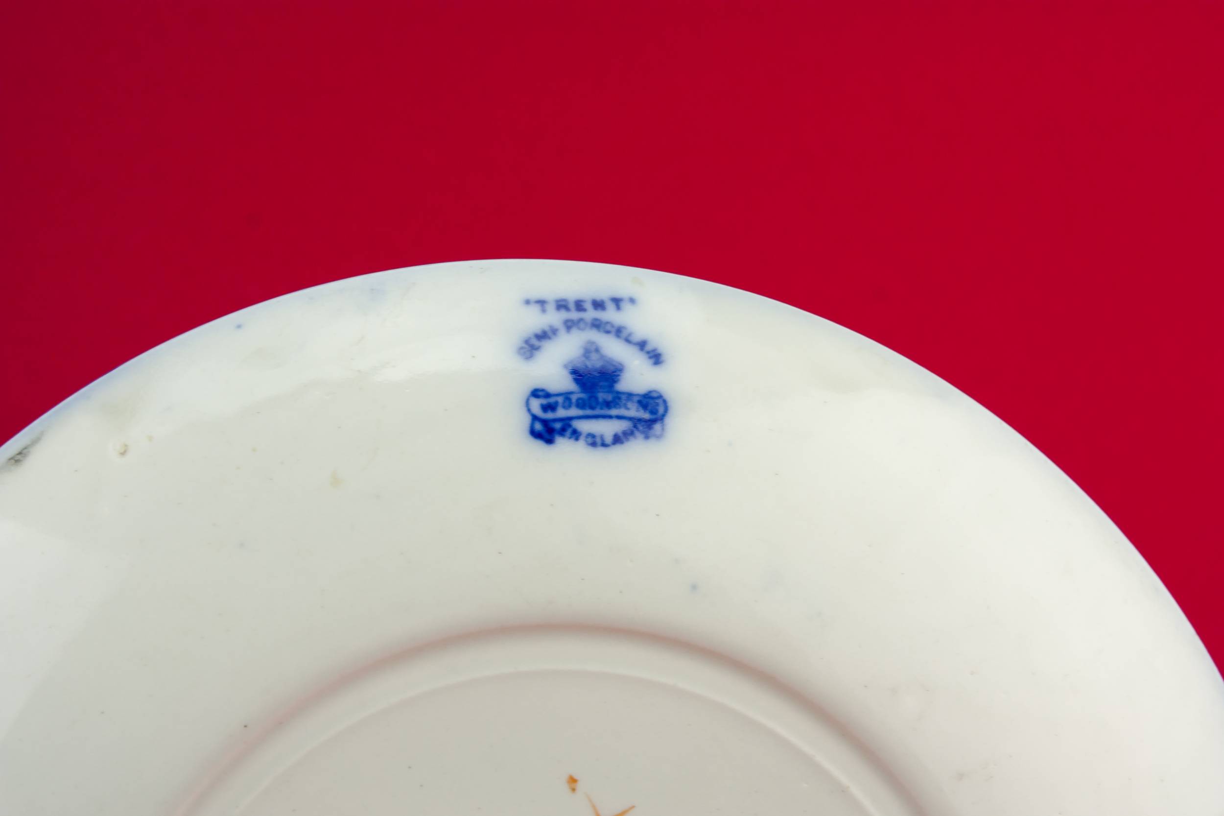 Antique Victorian Wood — Blue and white serving dish 2