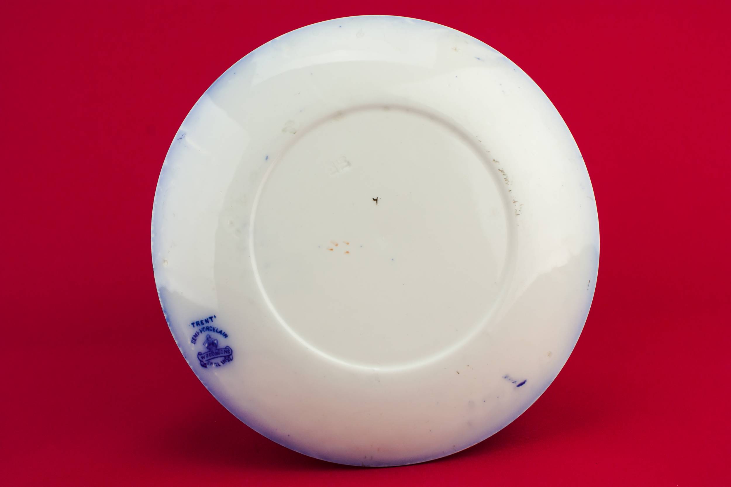 Flow Blue Antique — Blue and white serving dish 2