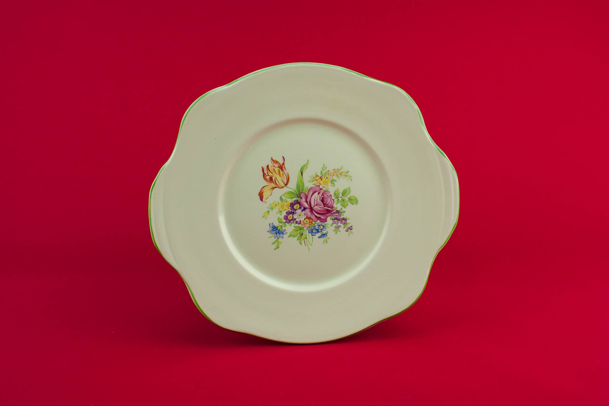 Art Deco Vintage — Art Deco pottery cake plate