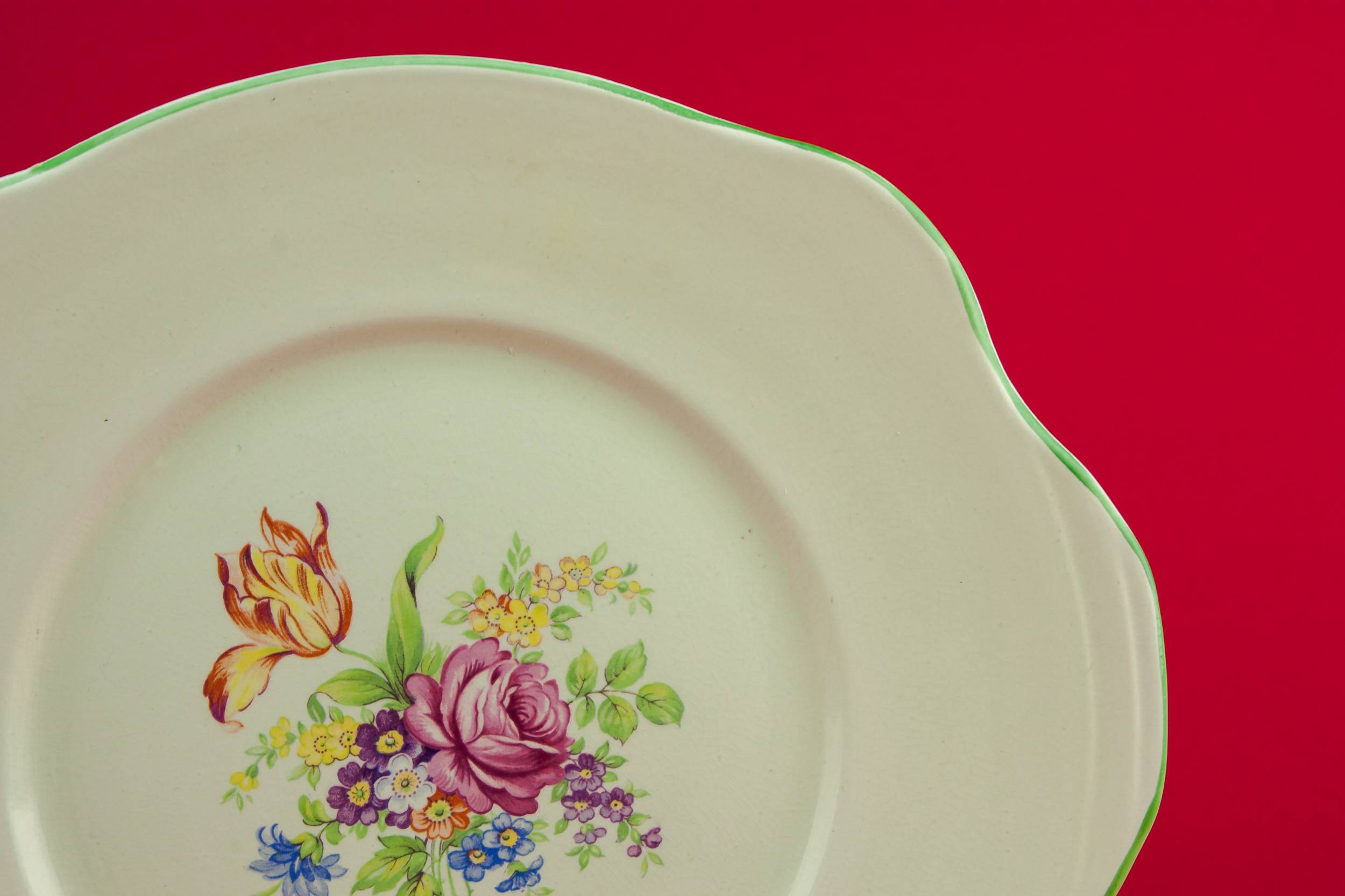 Art Deco Vintage — Art Deco pottery cake plate 1