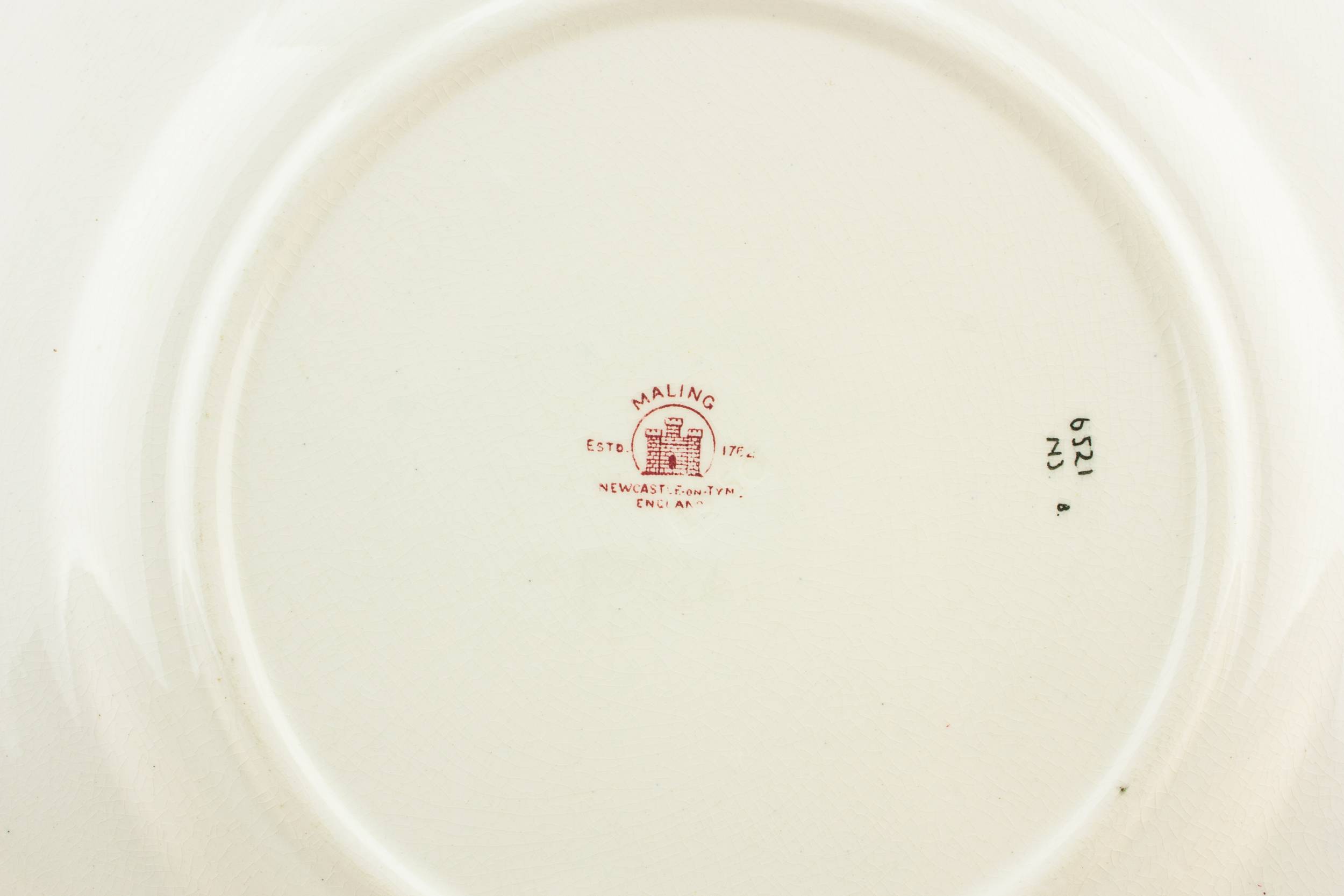 Traditional Red Maling — Traditional pottery cake plate 2