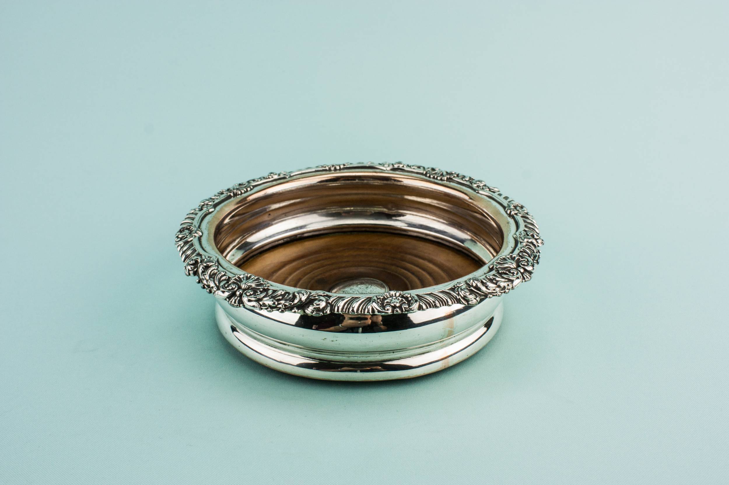 Silver Plated Metal — Wine bottle coaster