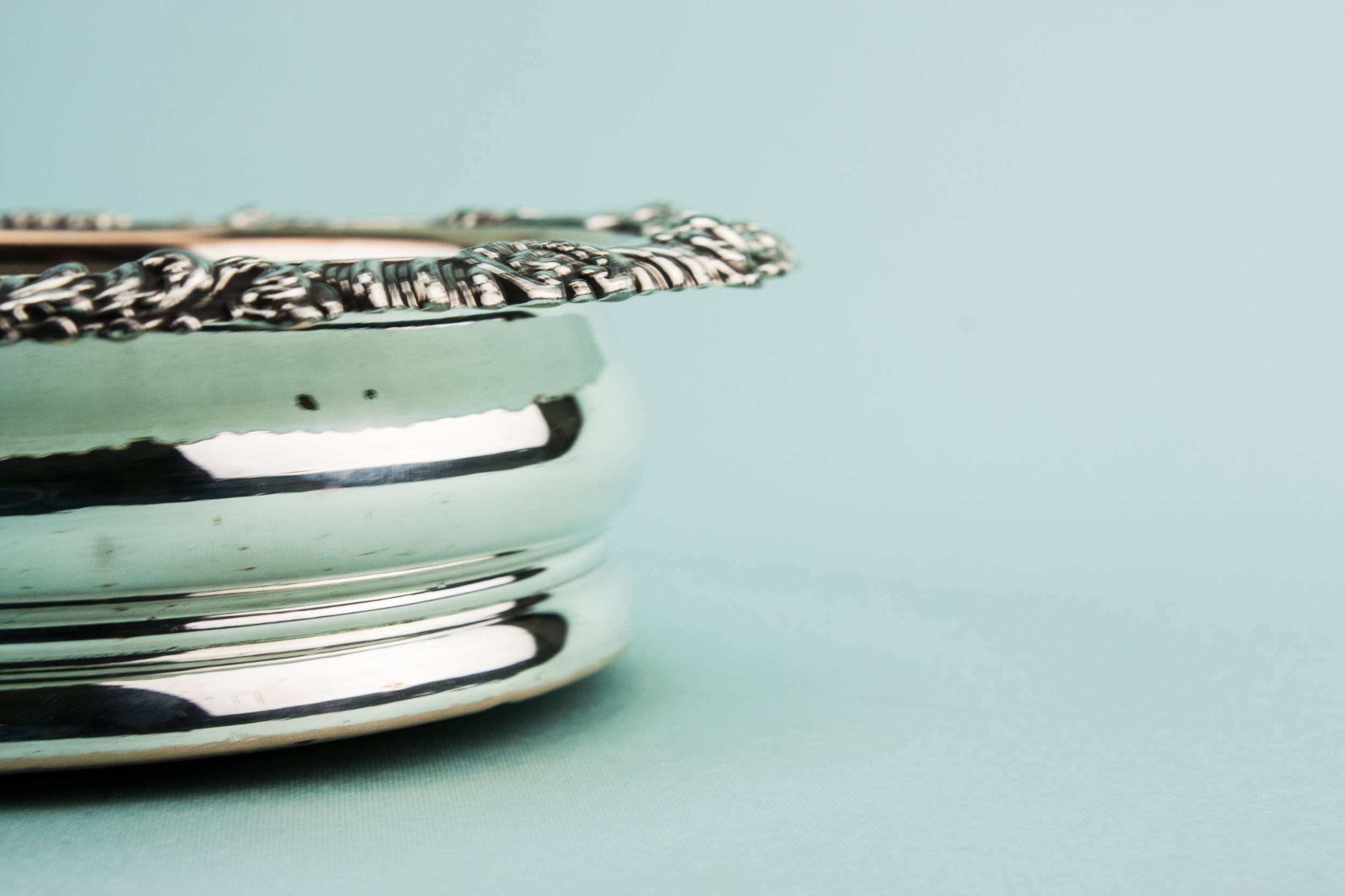 Silver Plated Metal — Wine bottle coaster 2