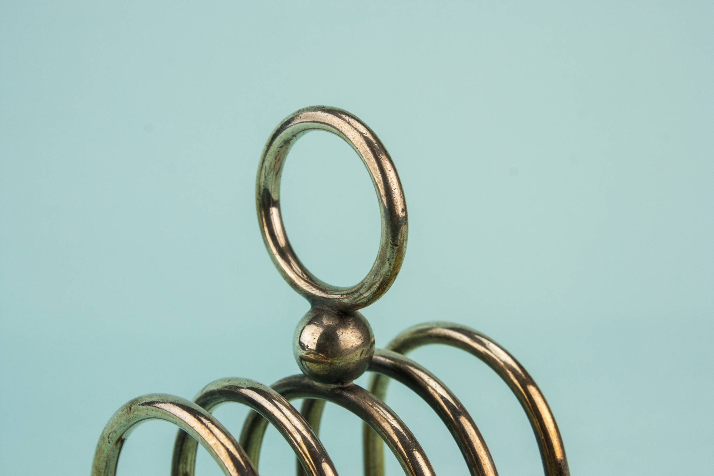 Small Antique Silver — Arts & Crafts toast rack 3