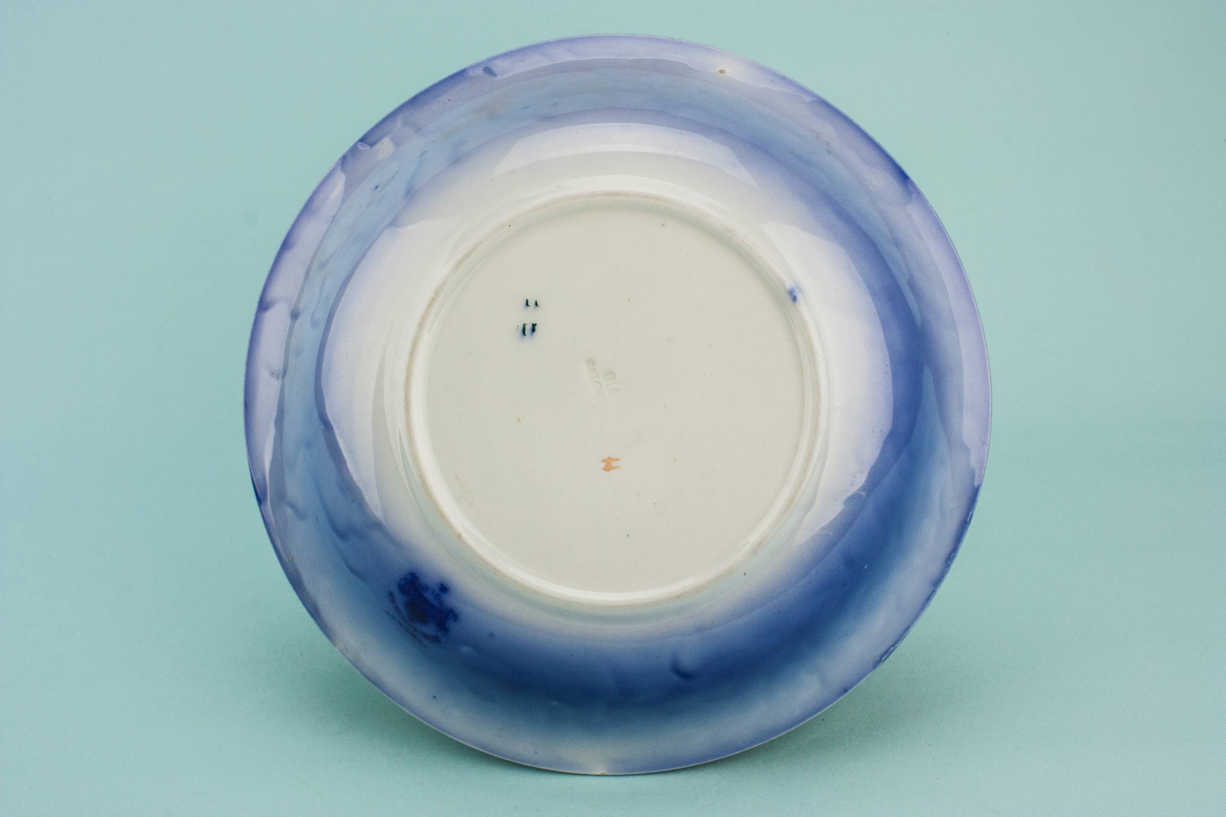 Beautiful Antique Wood — Flow blue serving dish 2