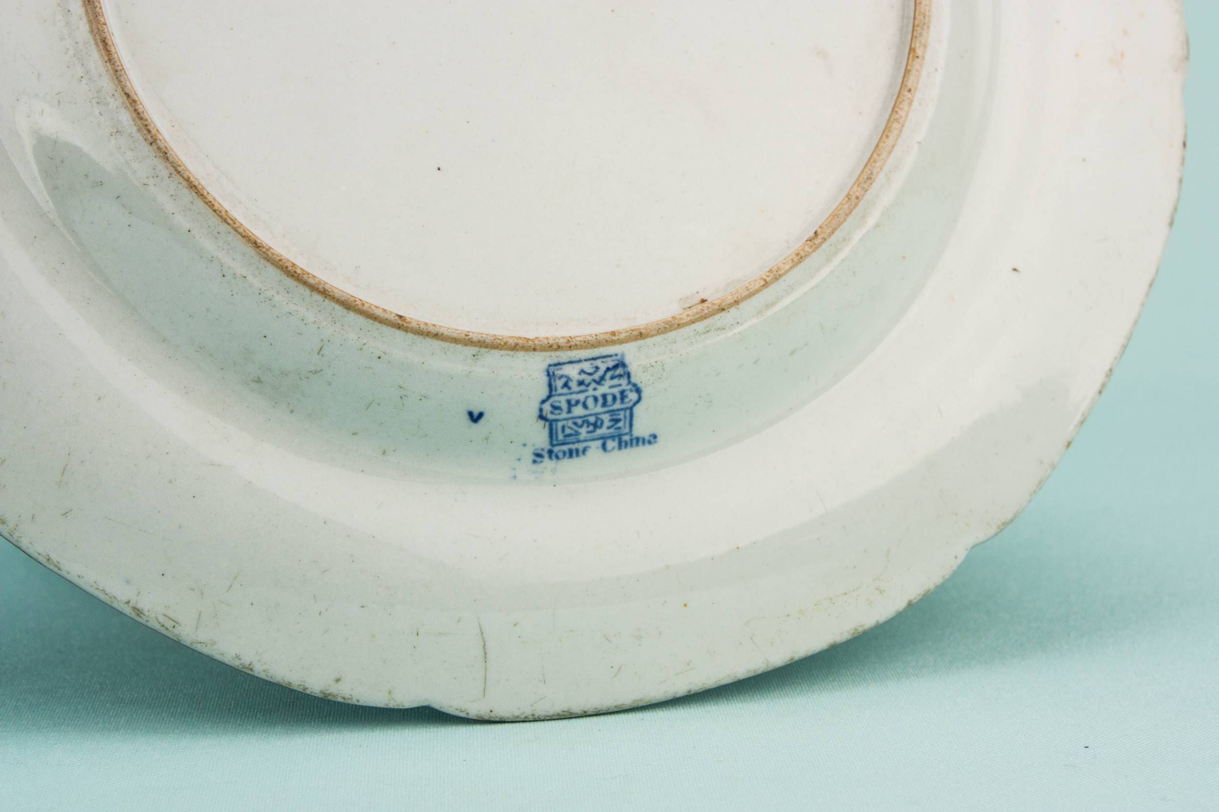 Antique Rustic Serving — Blue and white serving bowl 2