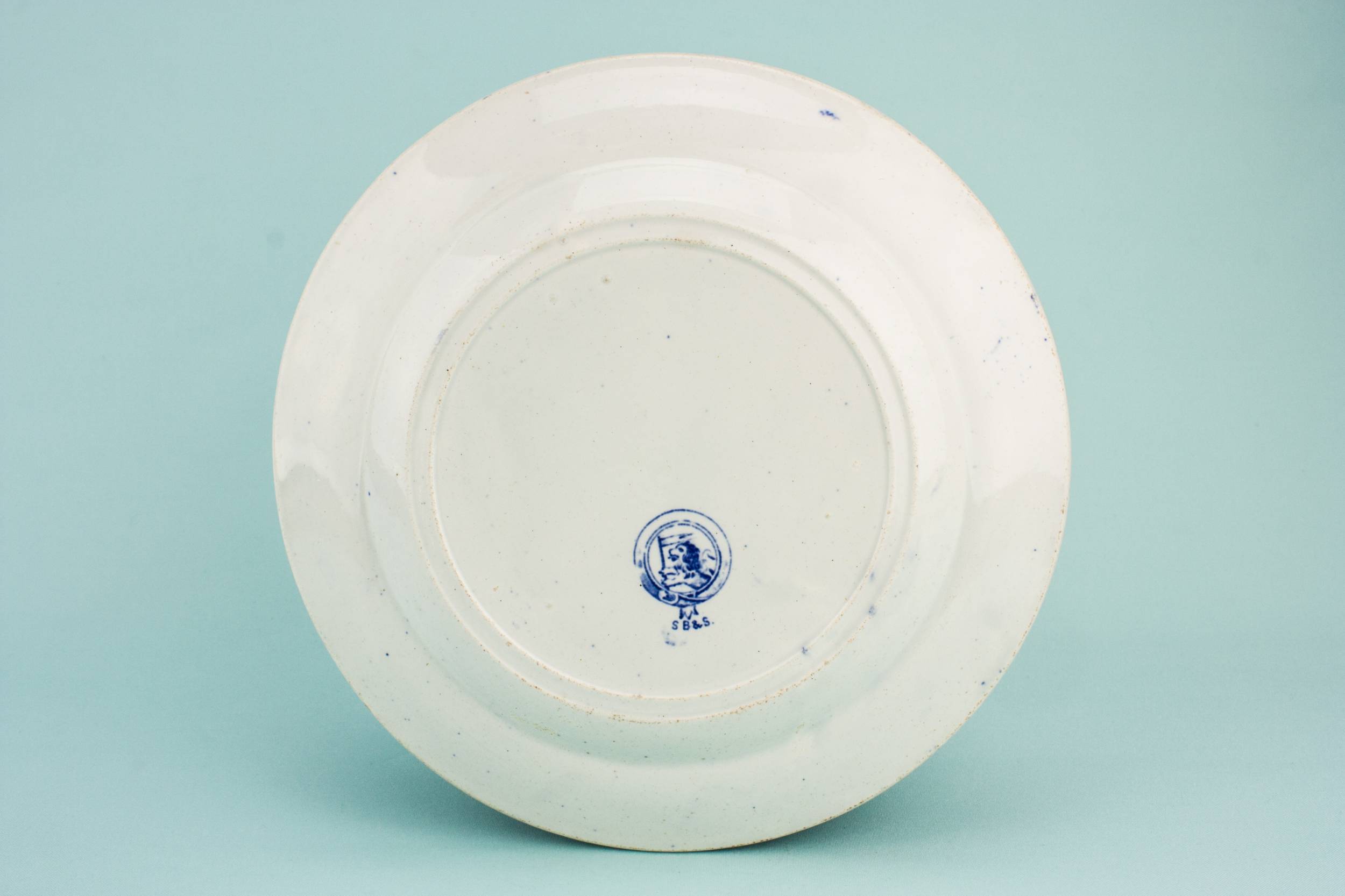 Colourful Antique Landscape — Blue and white serving bowl 2