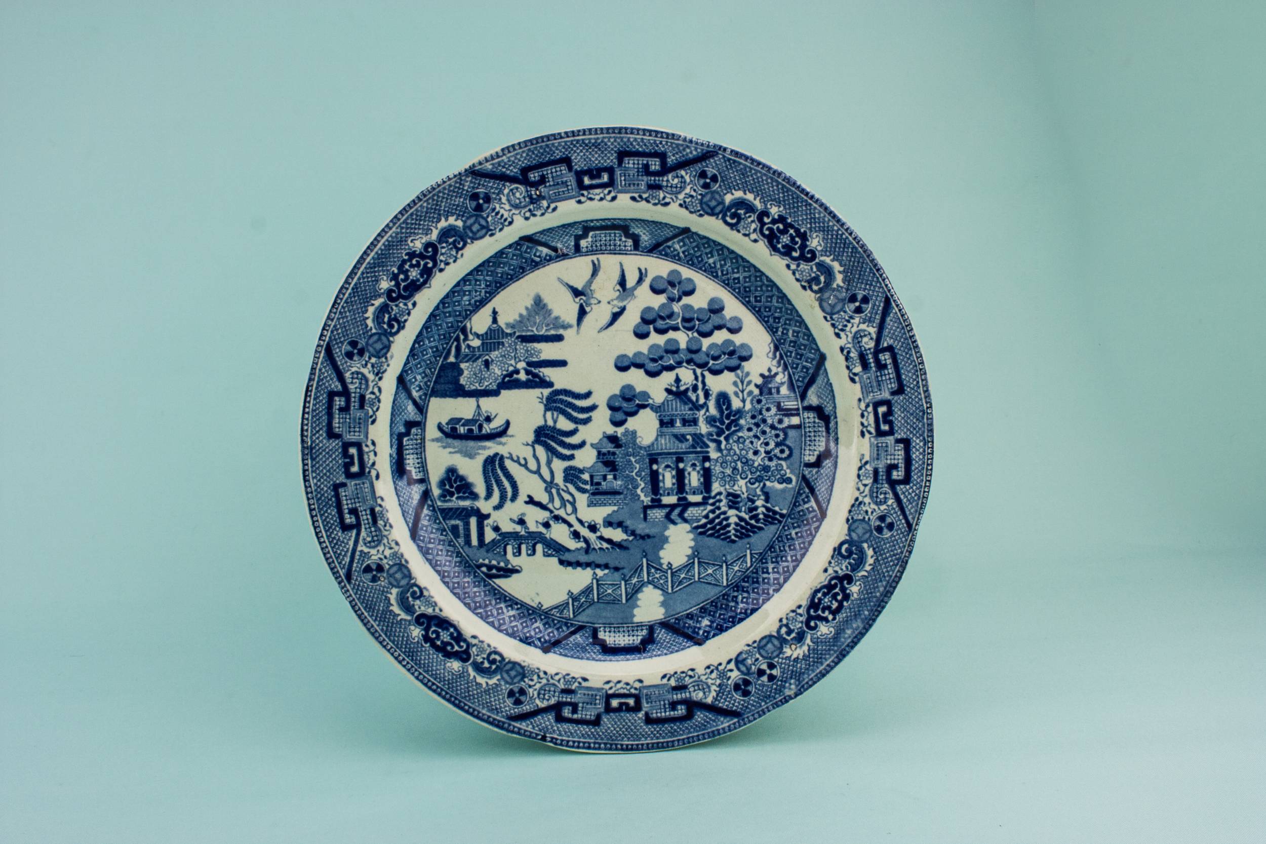 Spectacular Pottery DINNER — Blue and white dinner plate