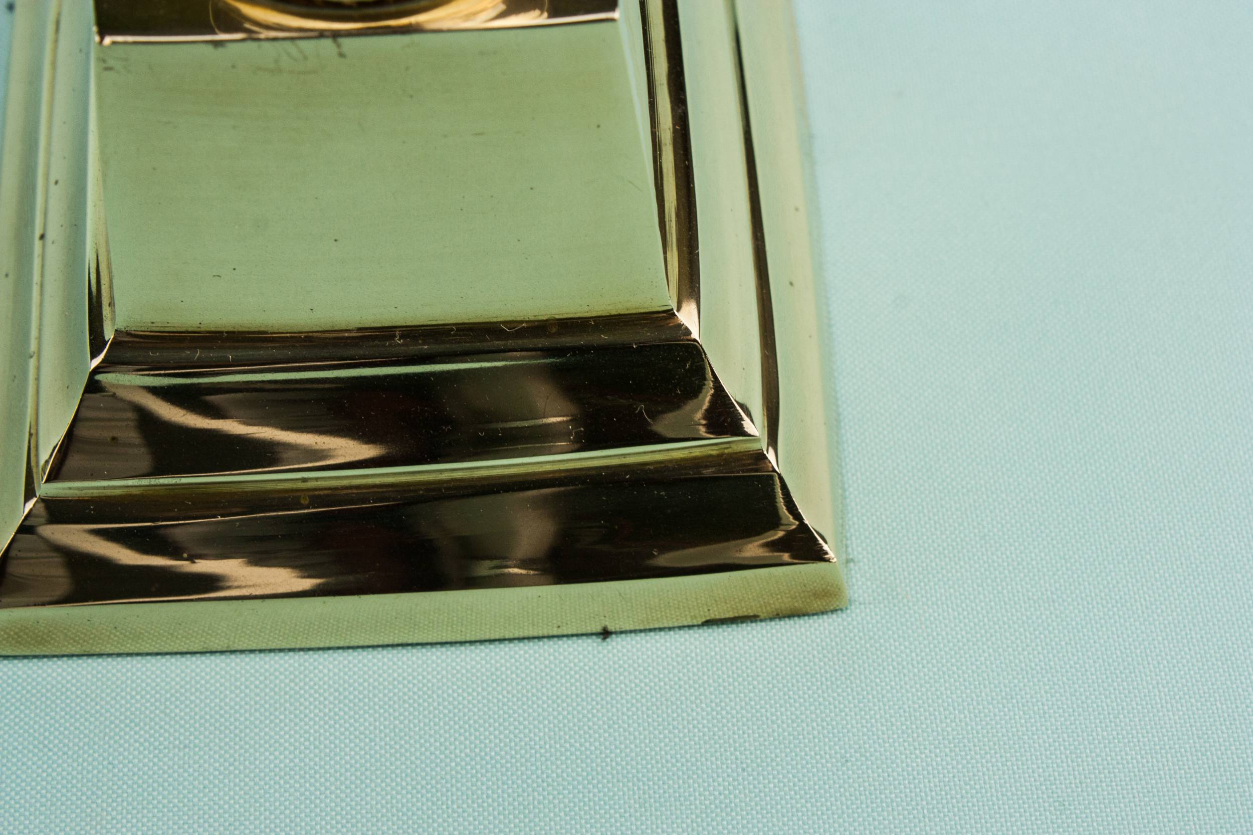 Vintage Brass Old — 2 brass tall candlesticks 3