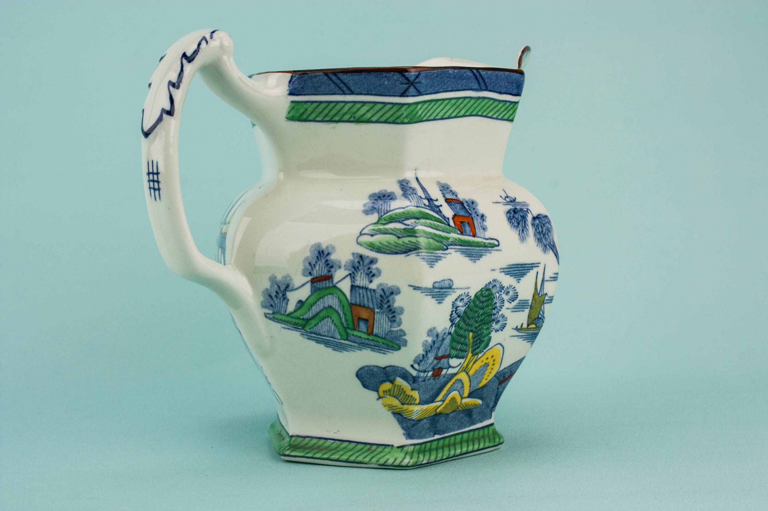 Vintage Blue Milk — Art Deco water jug 1