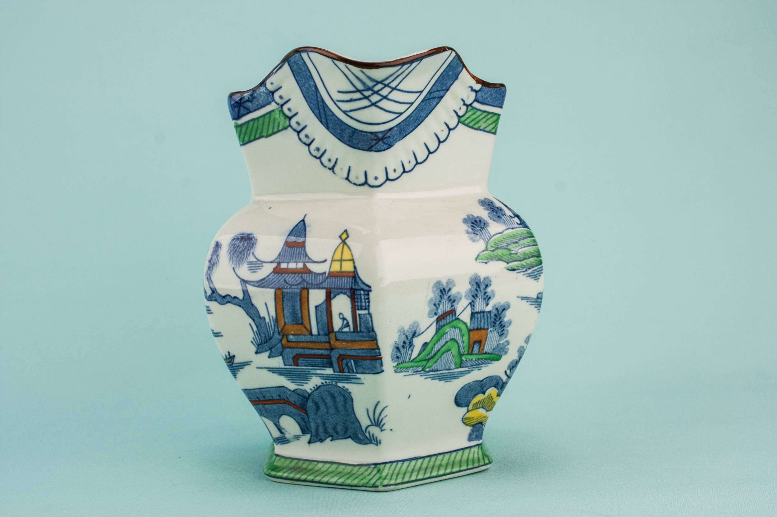 Vintage Blue Milk — Art Deco water jug 2