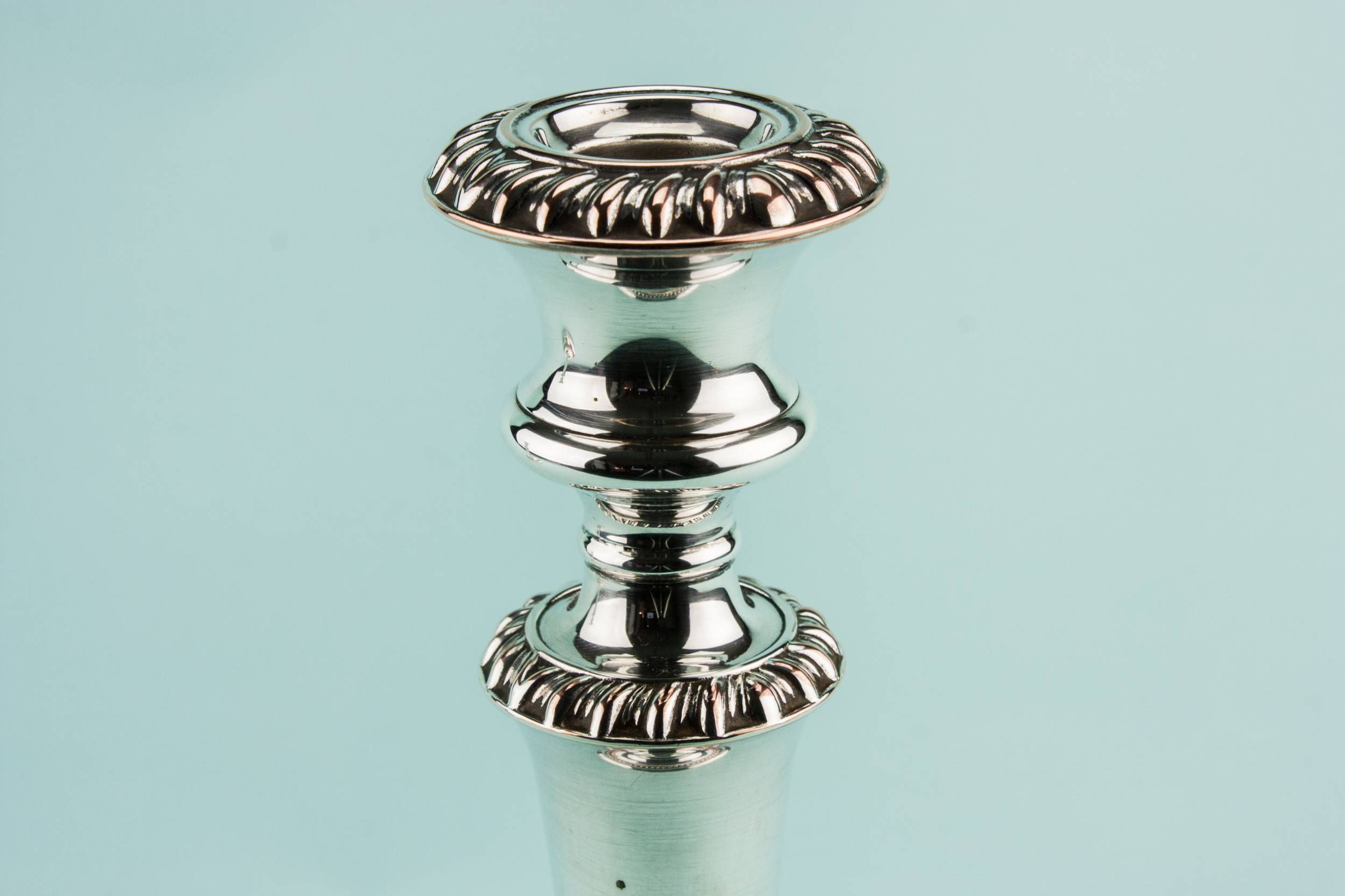 Retro Medium Gadrooned — 2 medium candlesticks 2