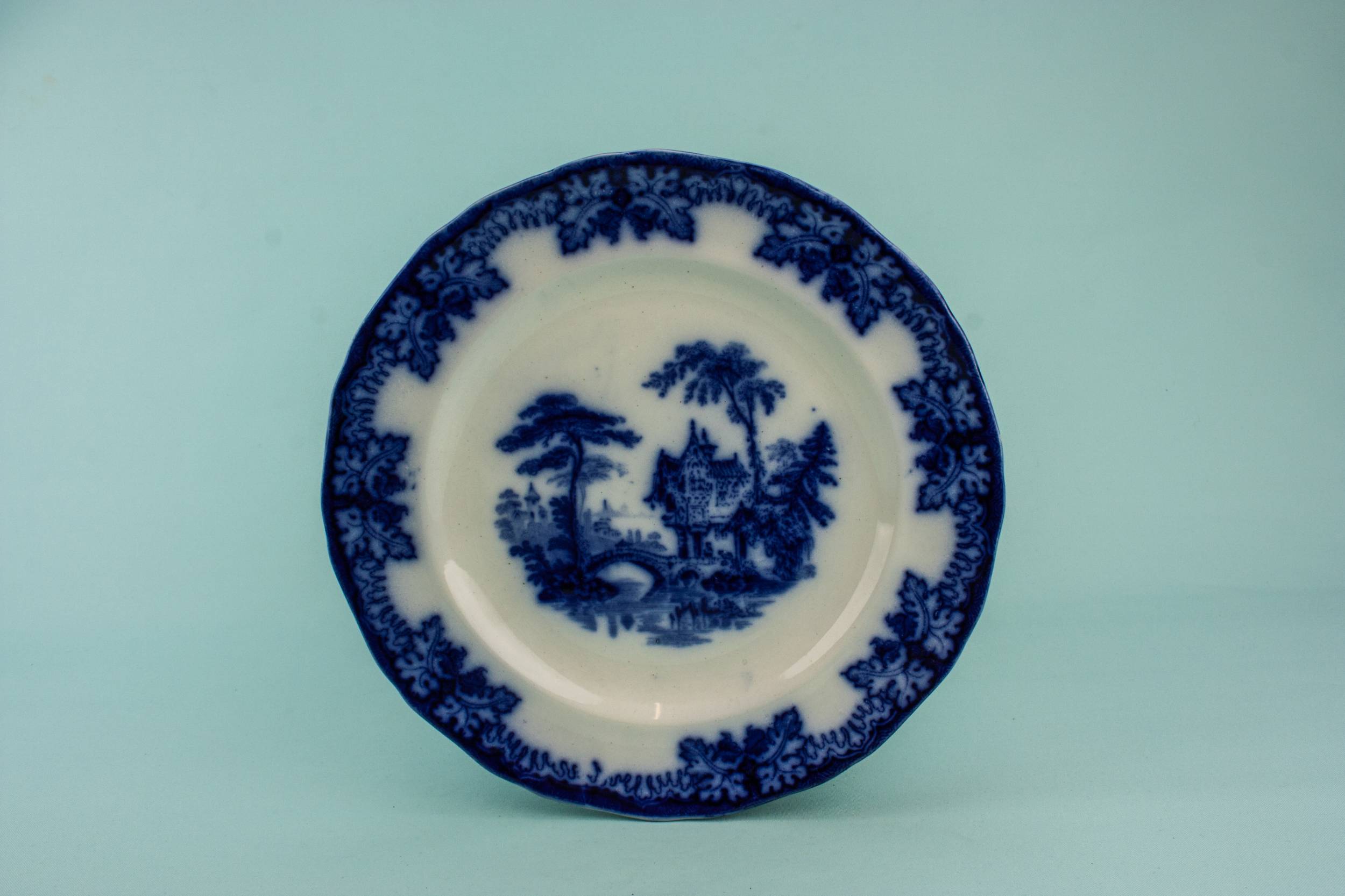 Pottery Spectacular Serving — Flow blue serving plate