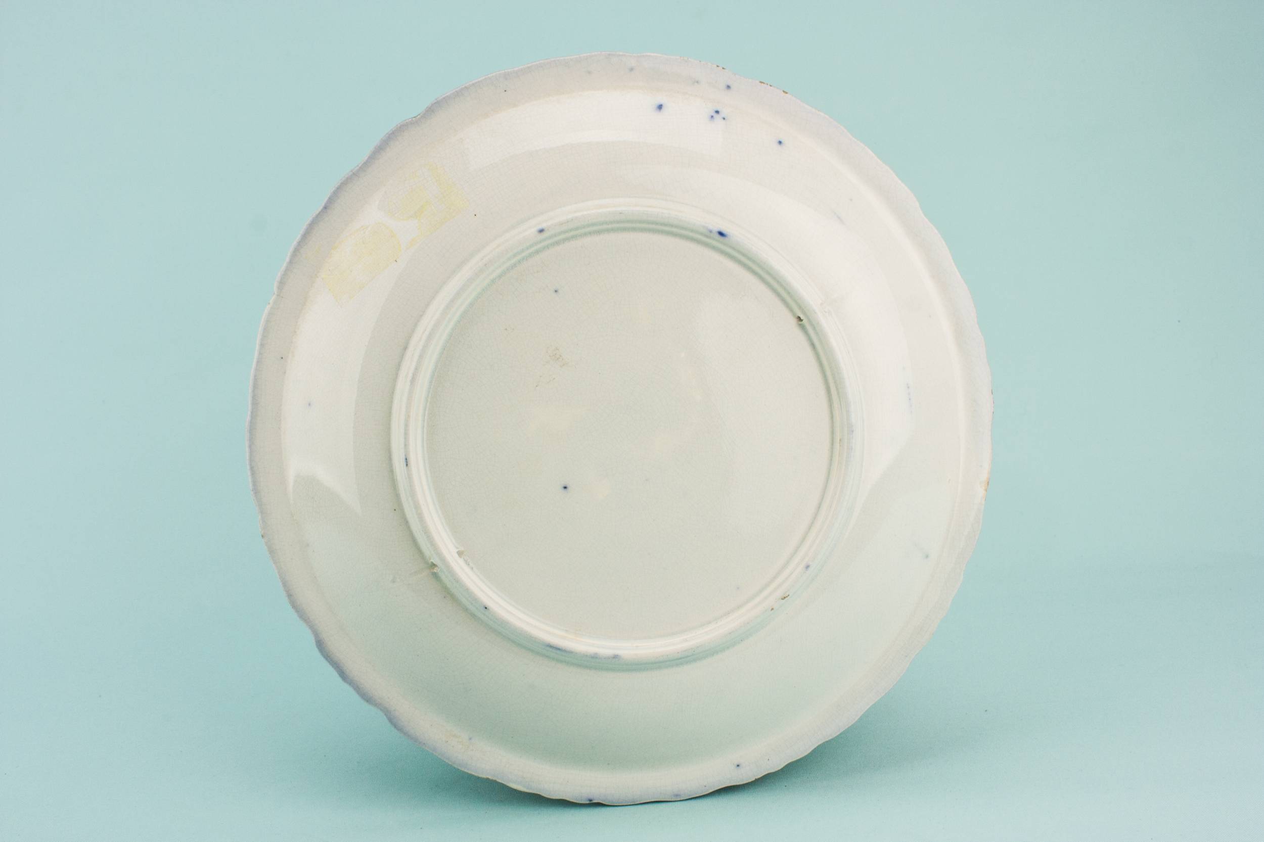 Pottery Elegant Landscape — Blue and white cake plate 2