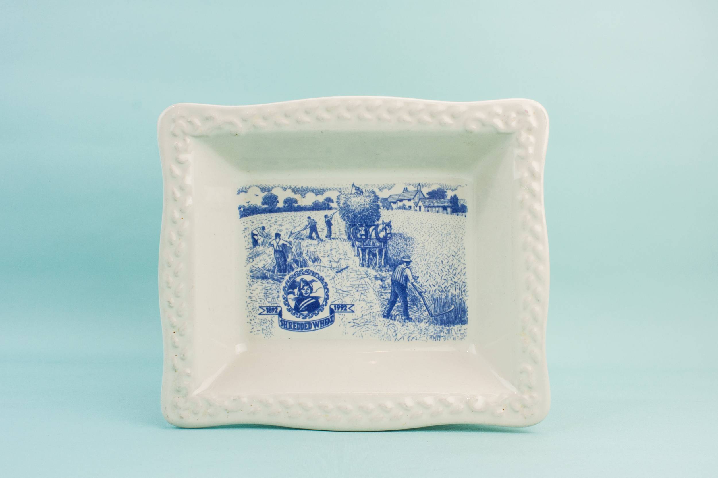 Stylish Vintage Serving — Blue and white serving dish