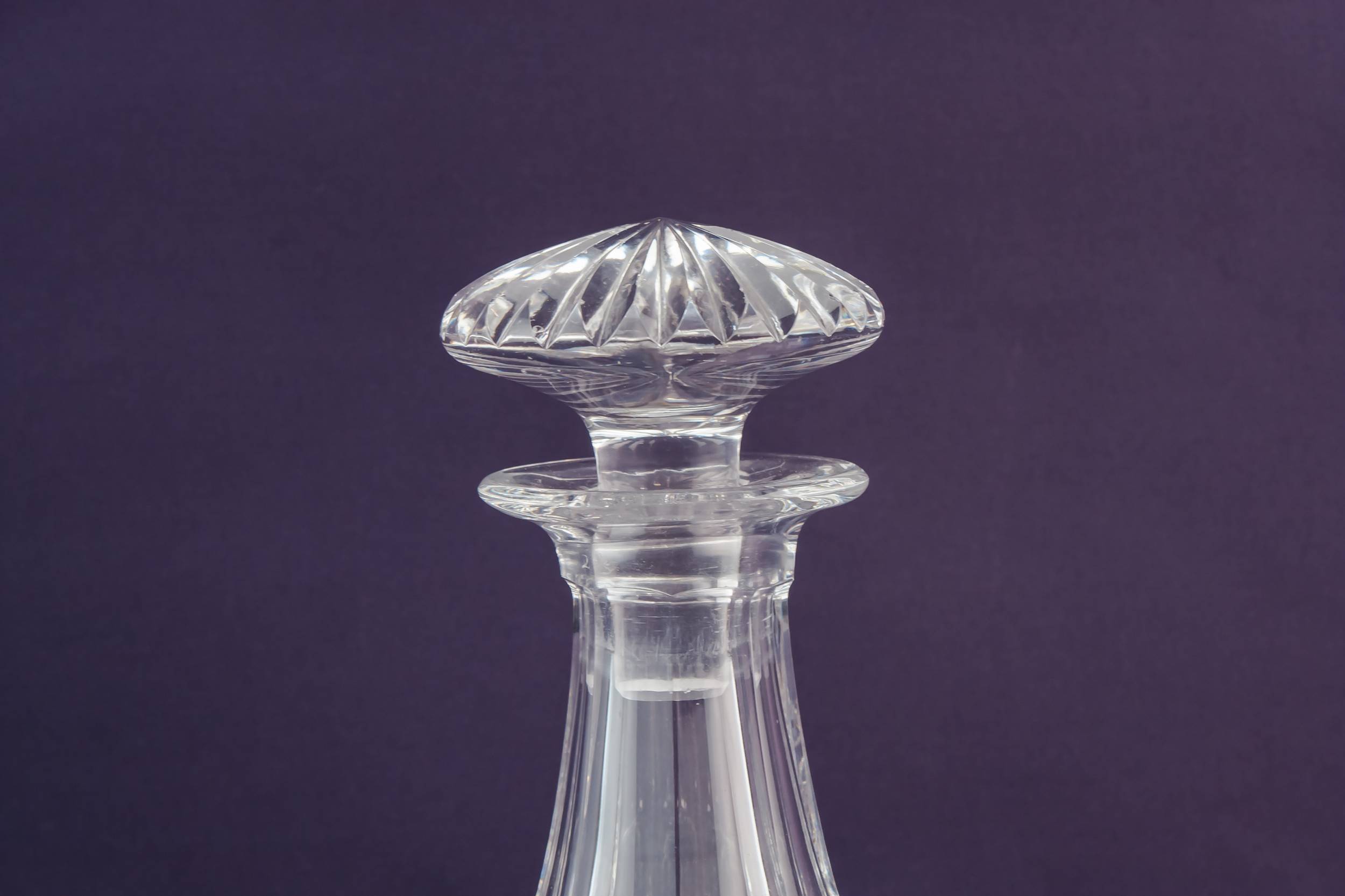 Cut Glass Crystal — Cut glass whisky decanter 1