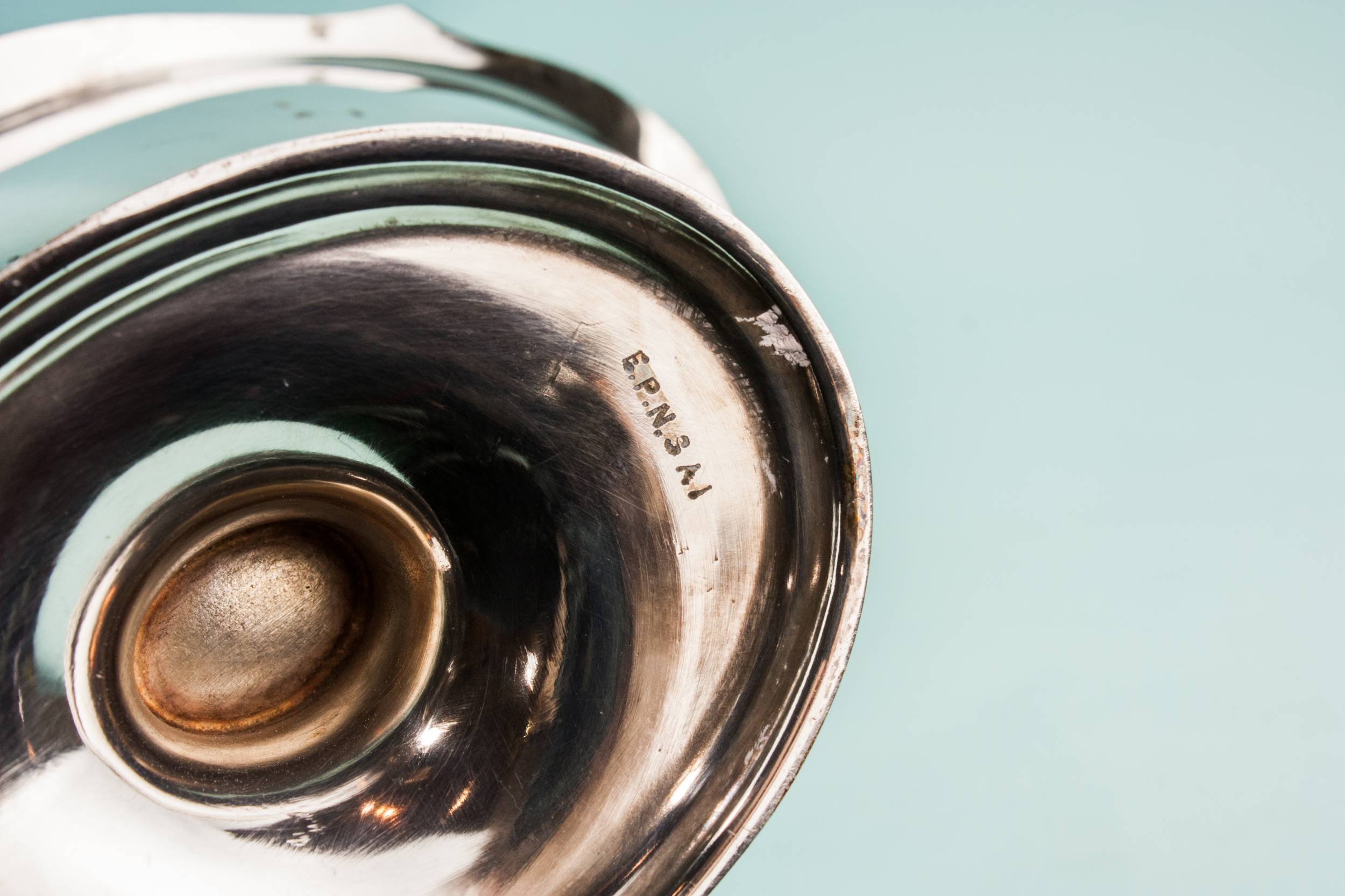 Silver Plated Metal — Art Deco serving bowl 3