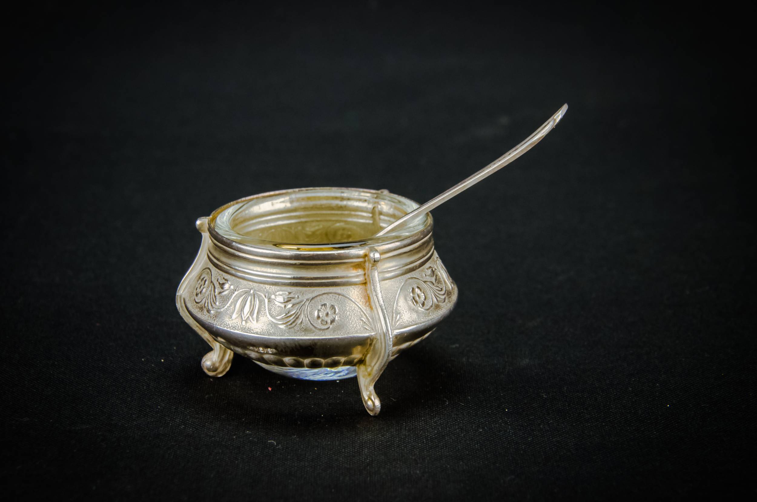 Silver Plated Metal — Small mustard pot