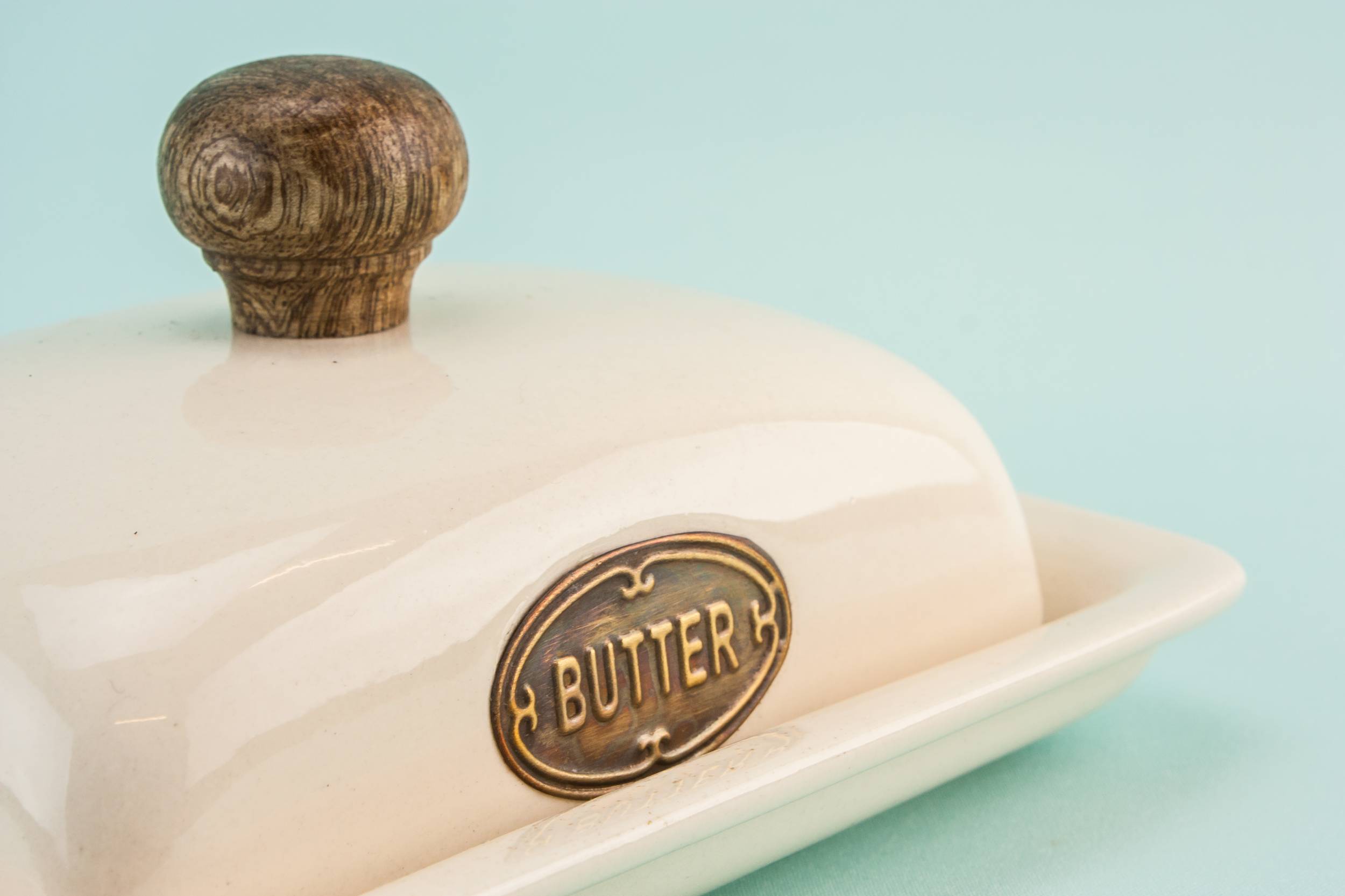 Elegant Modernist Gift — Modernist pottery butter dish 2