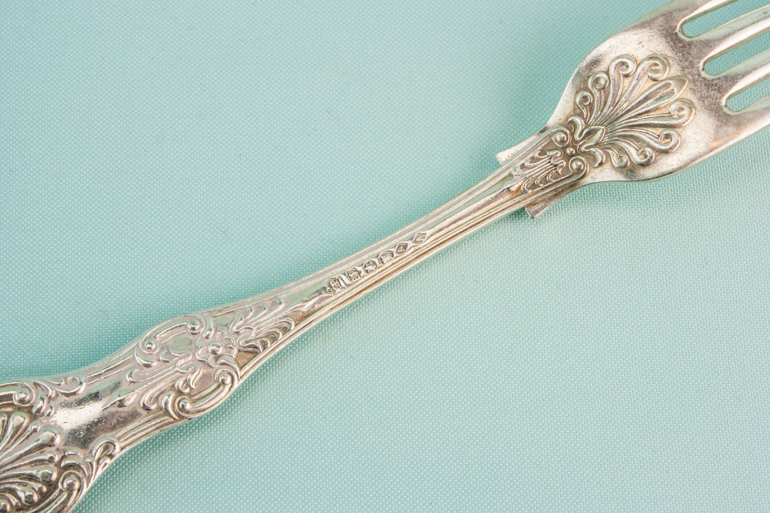 Silver Plated Metal — 6 Neo-Classical dinner forks 3