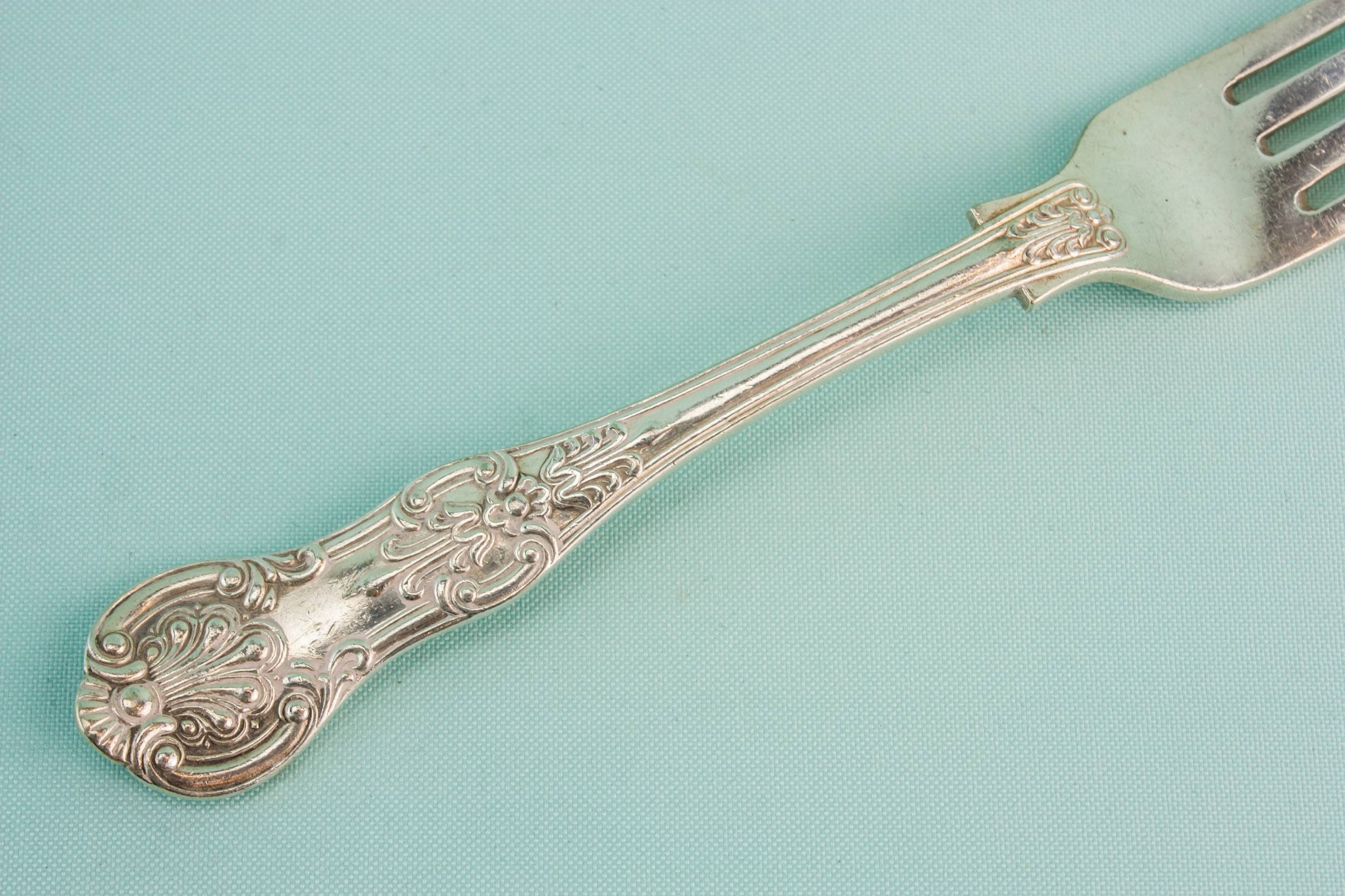 Silver Plated Metal — 6 Neo-Classical dinner forks 2