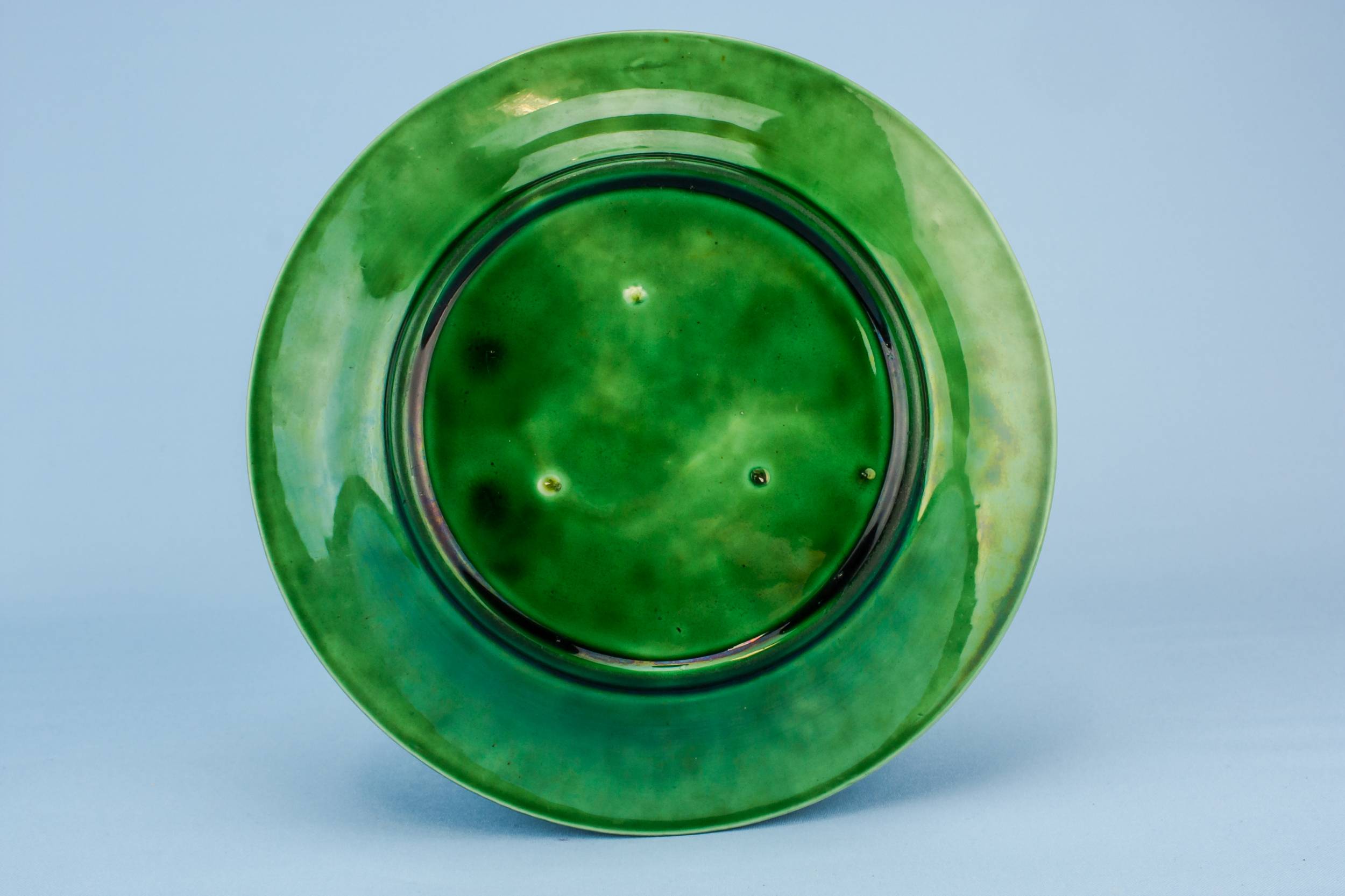 Pottery Antique Leaf — Majolica plate 2