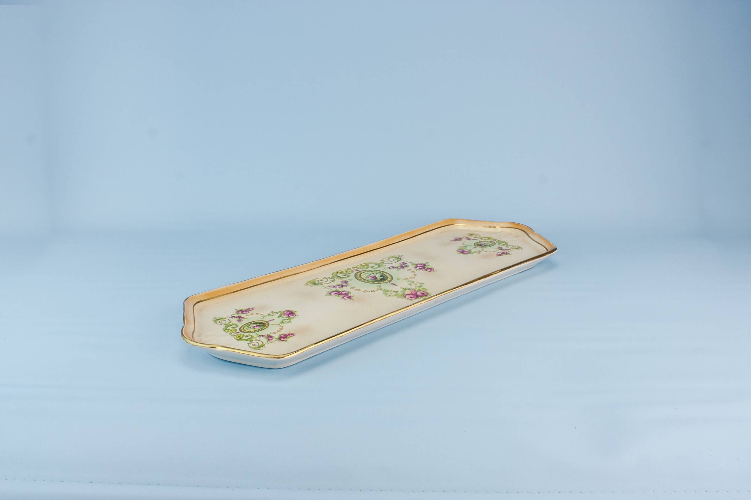 Pottery Antique Decorative — Art Nouveau pottery tray
