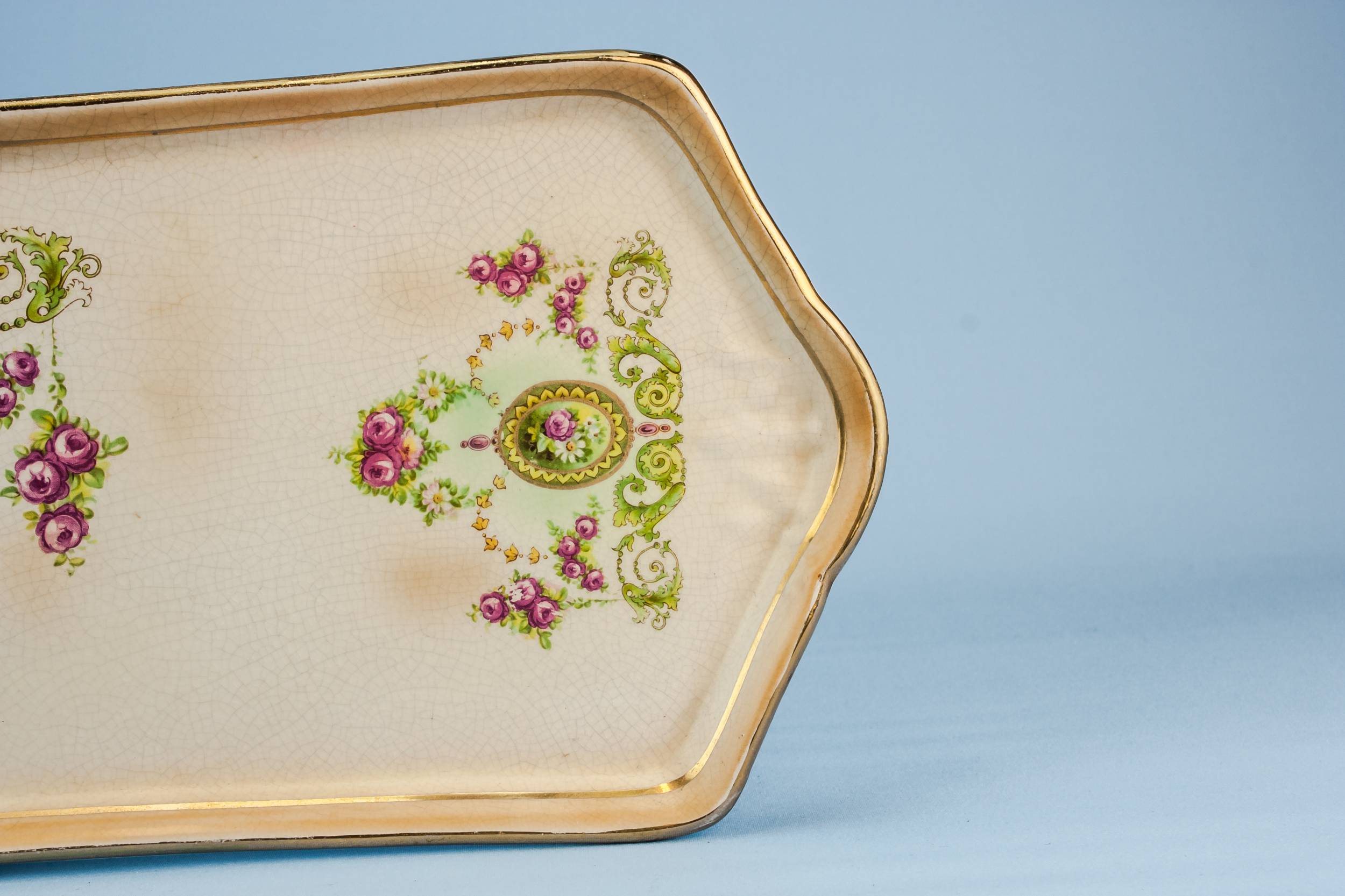 Pottery Antique Decorative — Art Nouveau pottery tray 2