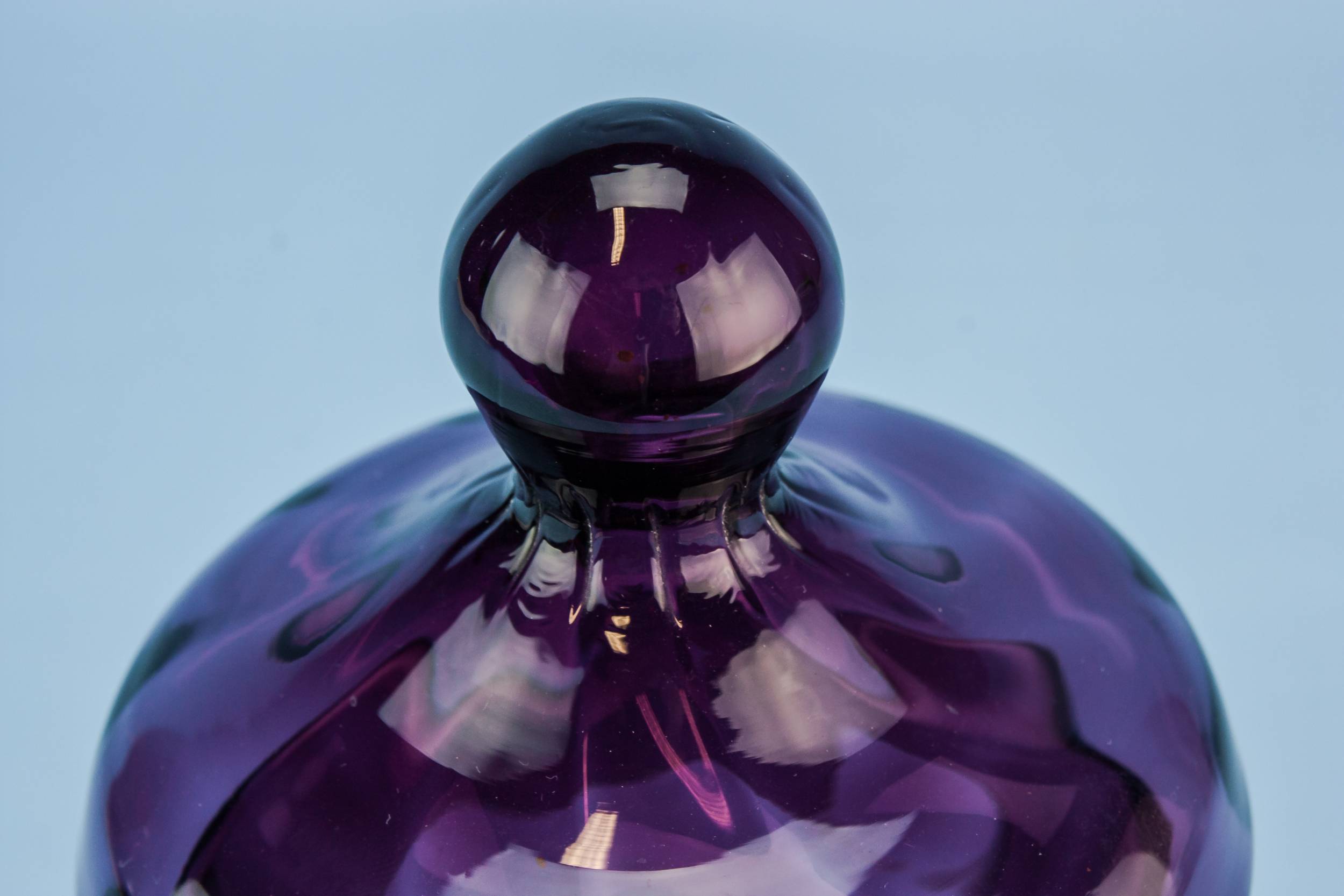 Vintage Modernist Medium — Purple glass jar 2