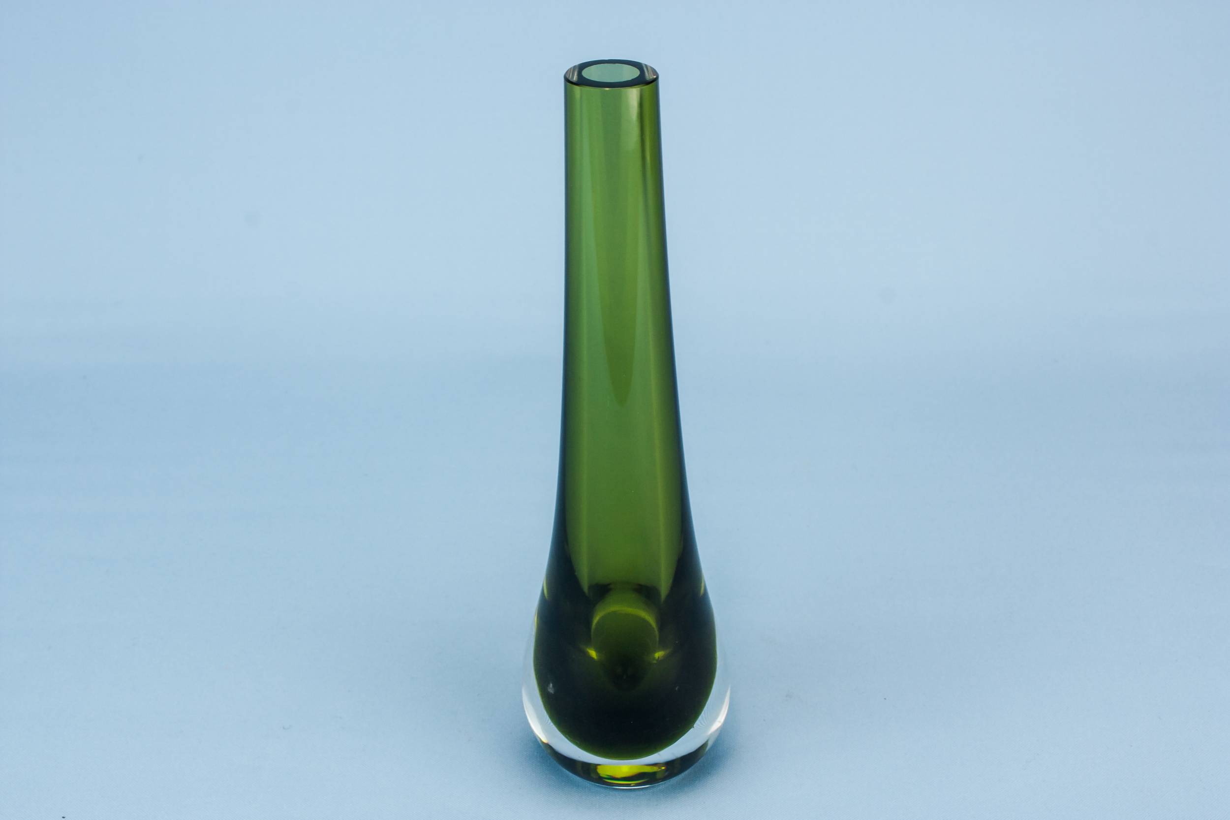 Vintage Glass Caithness — Green glass vase