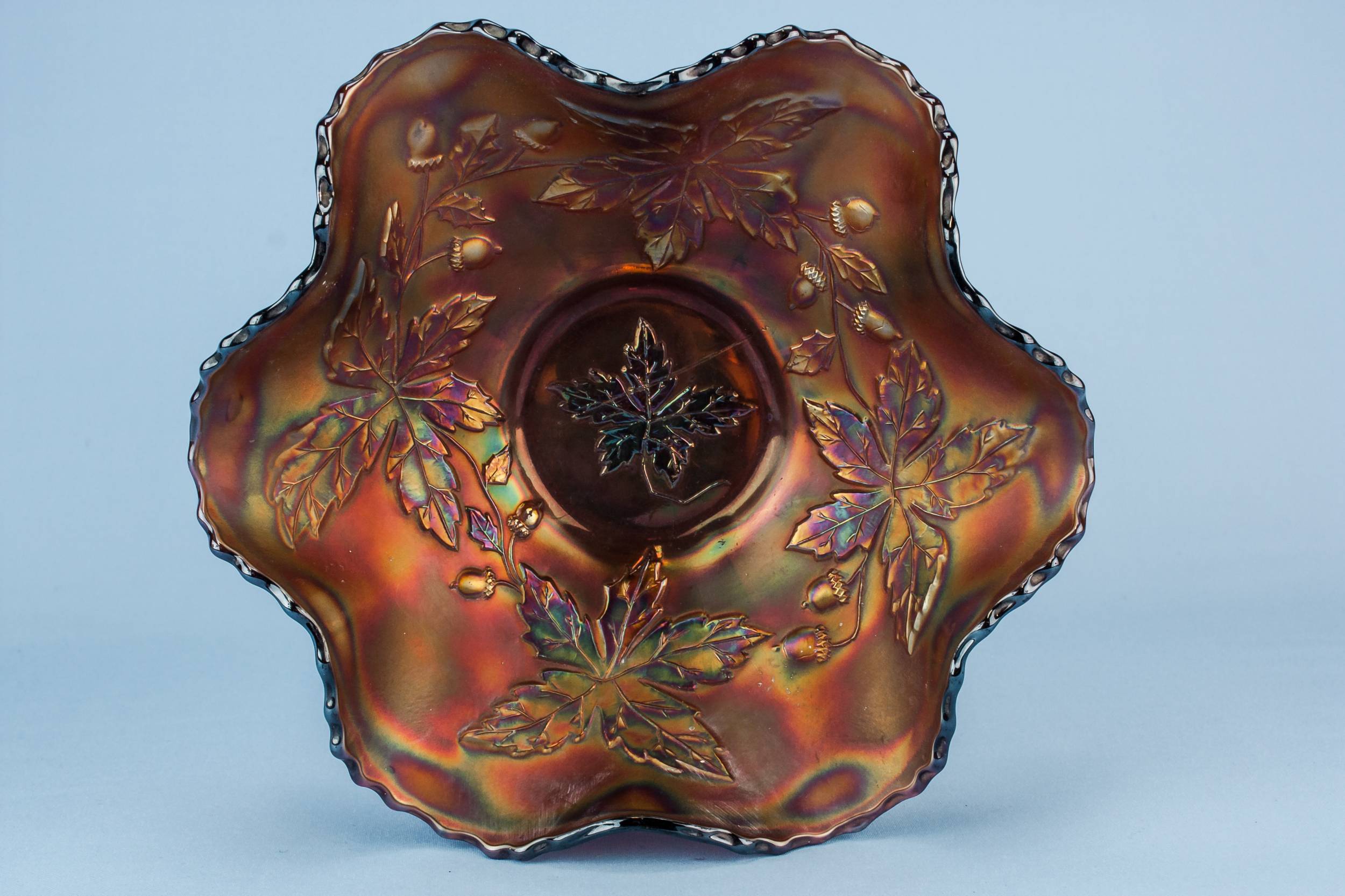 Elegant Carnival Glass — Carnival glass bowl 1