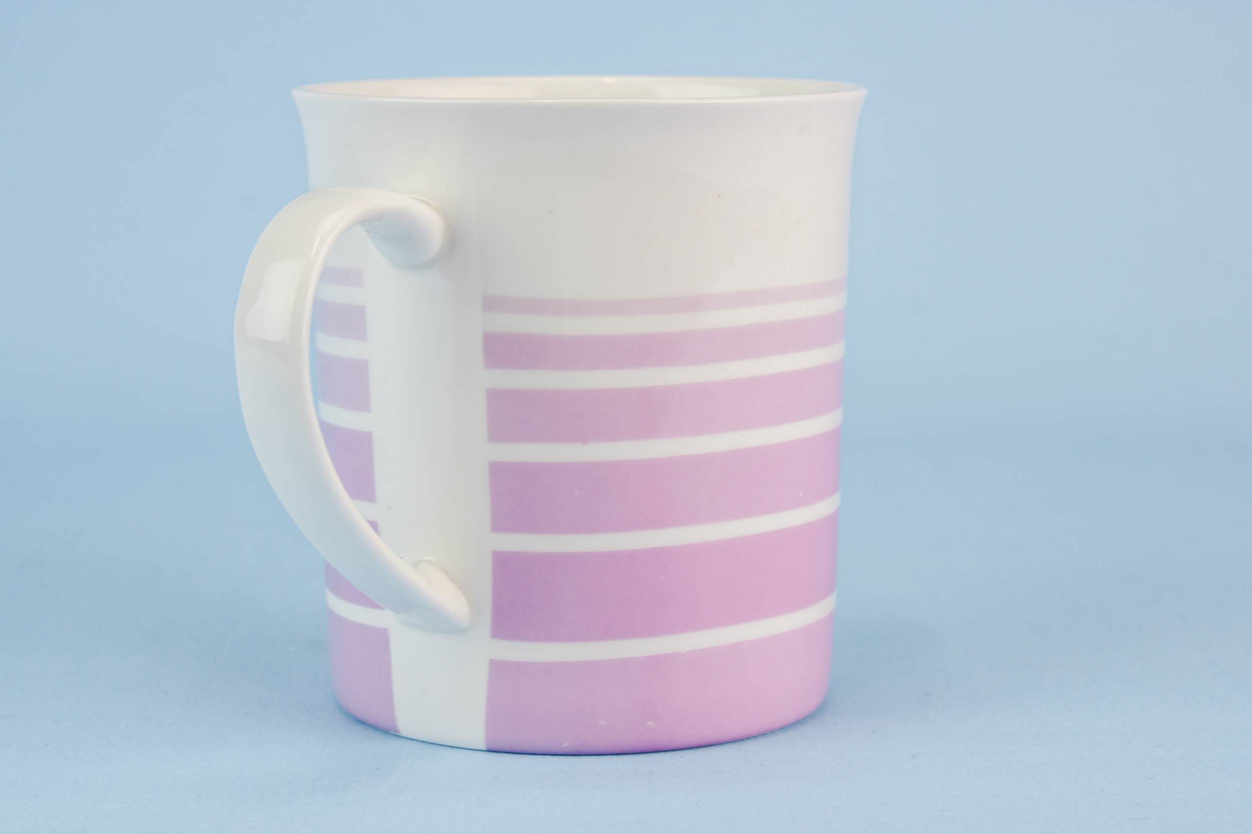 Vintage Elegant Stripy — Pink bone china teacup 1