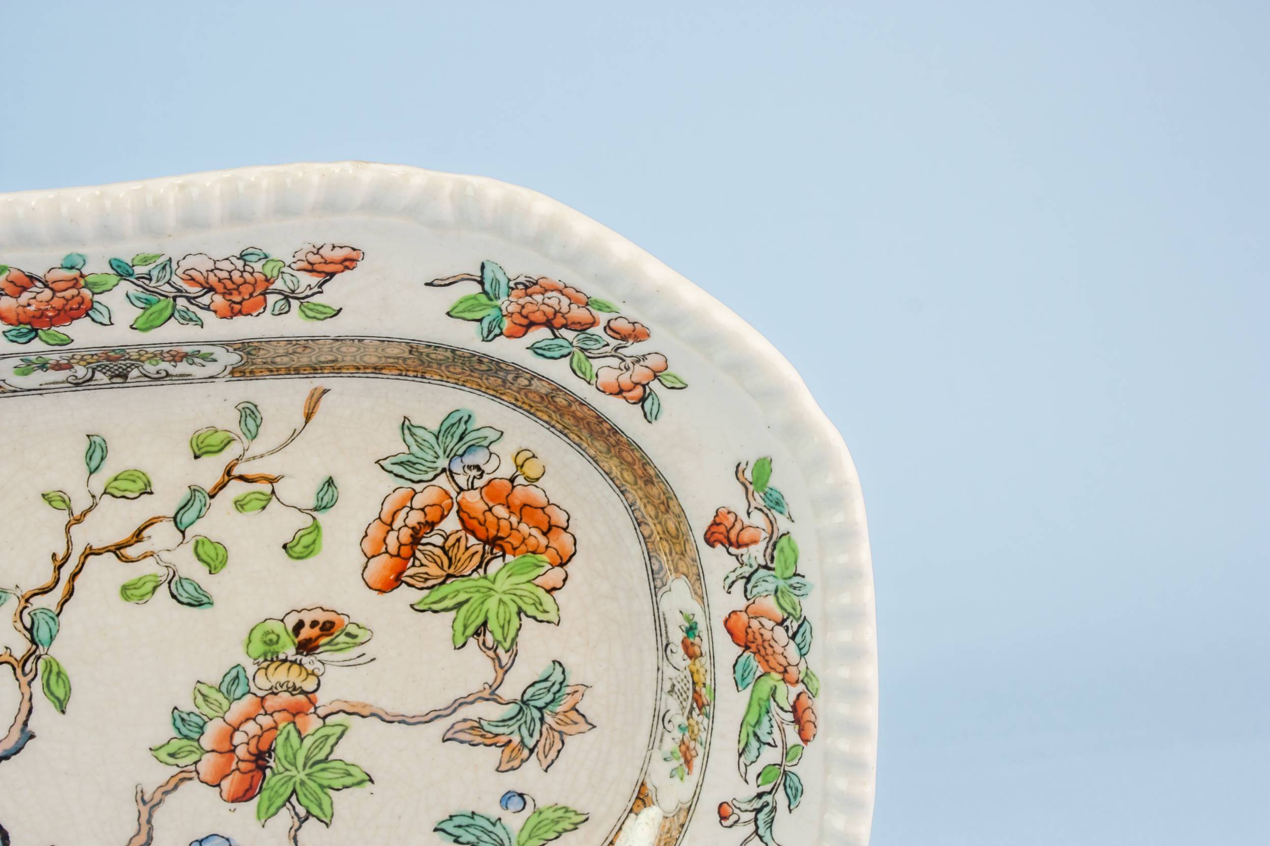 Victorian Medium Floral — Copeland pottery platter 1
