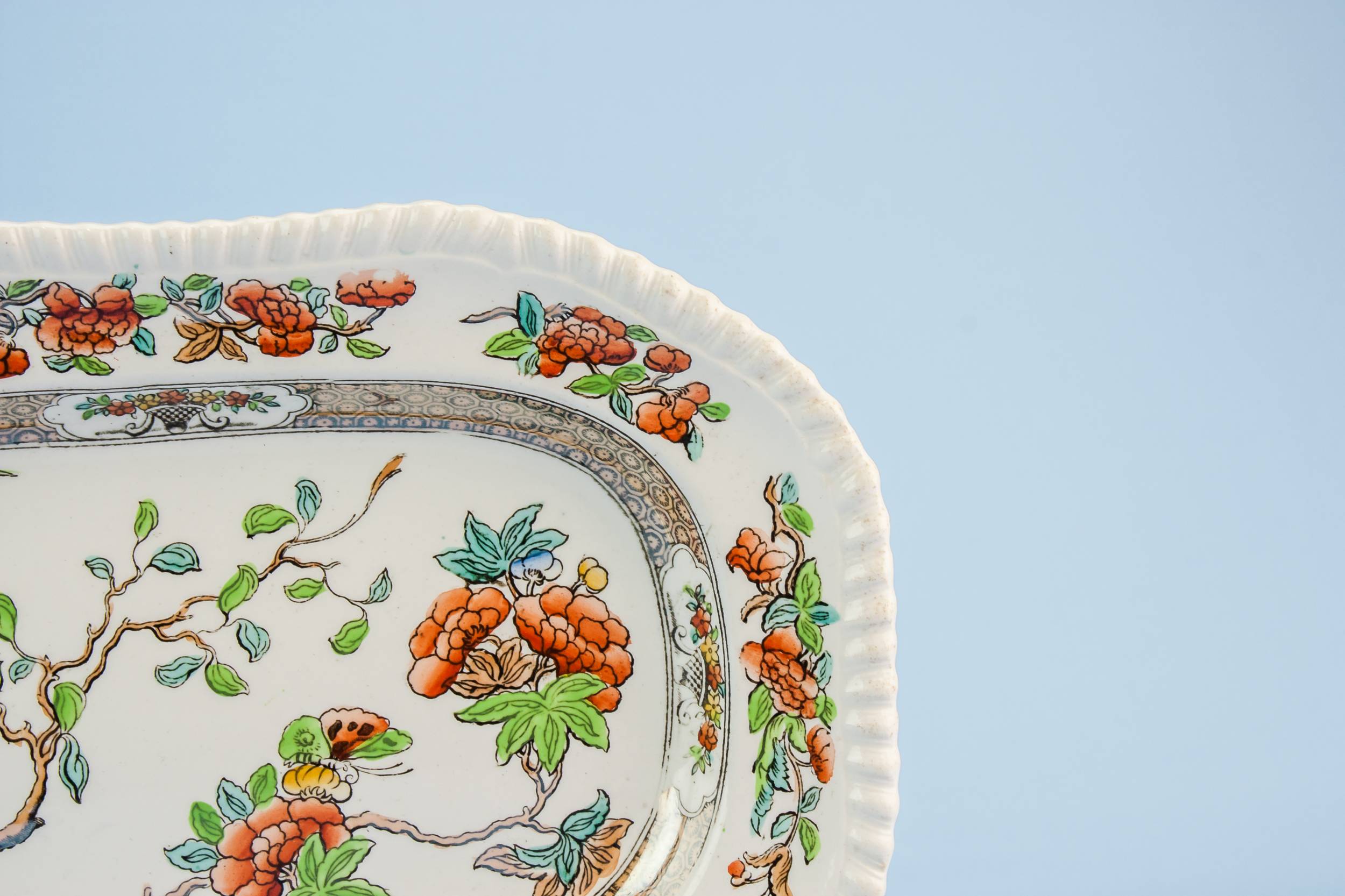 Antique Traditional Copeland — Victorian pottery platter 1