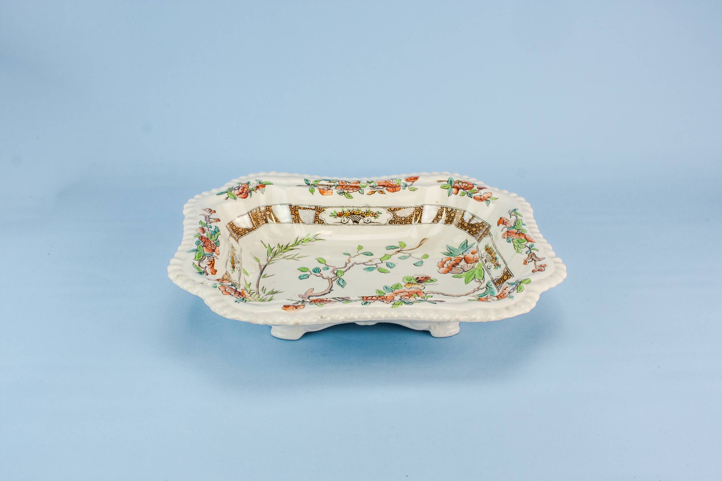 Antique Beautiful Serving — Copeland pottery serving bowl 1