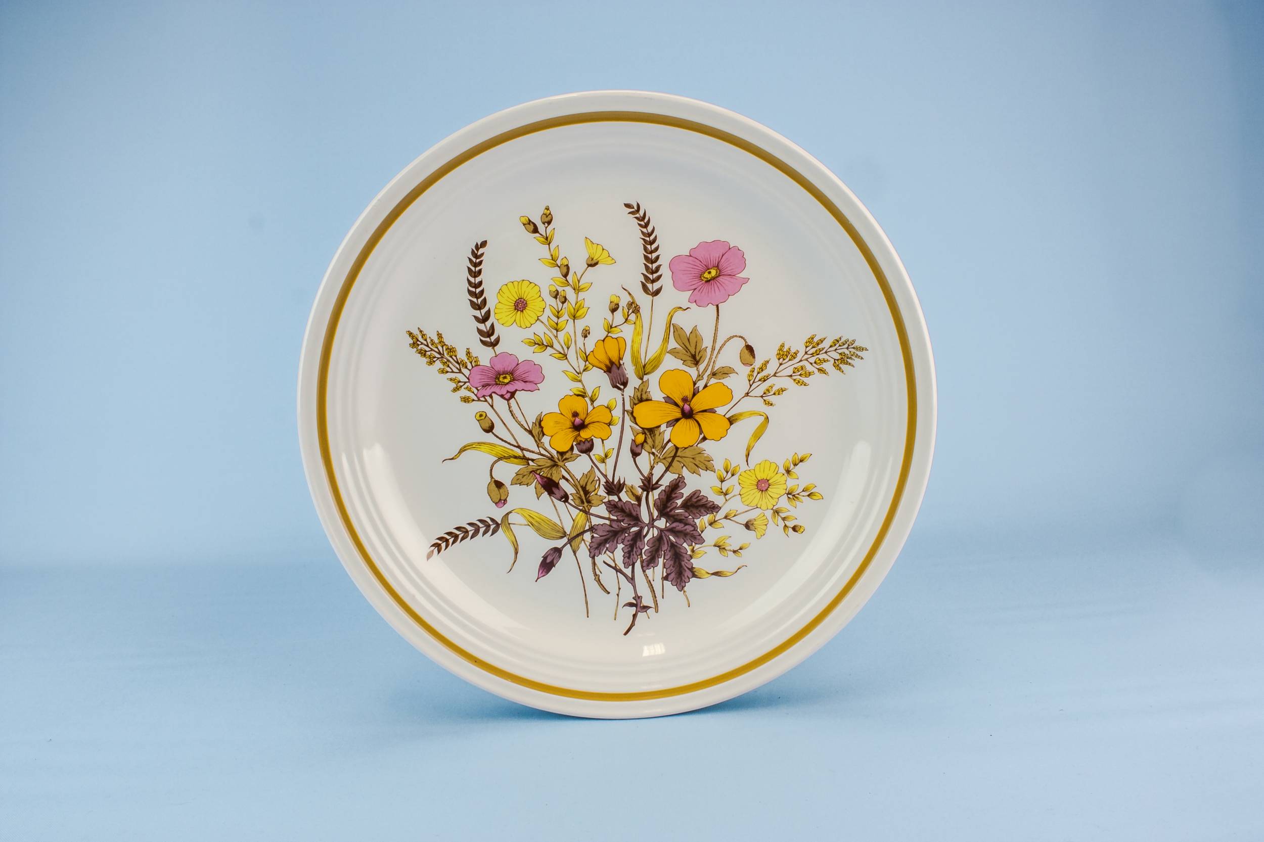 Elegant Vintage Retro — 3 stoneware dinner plates