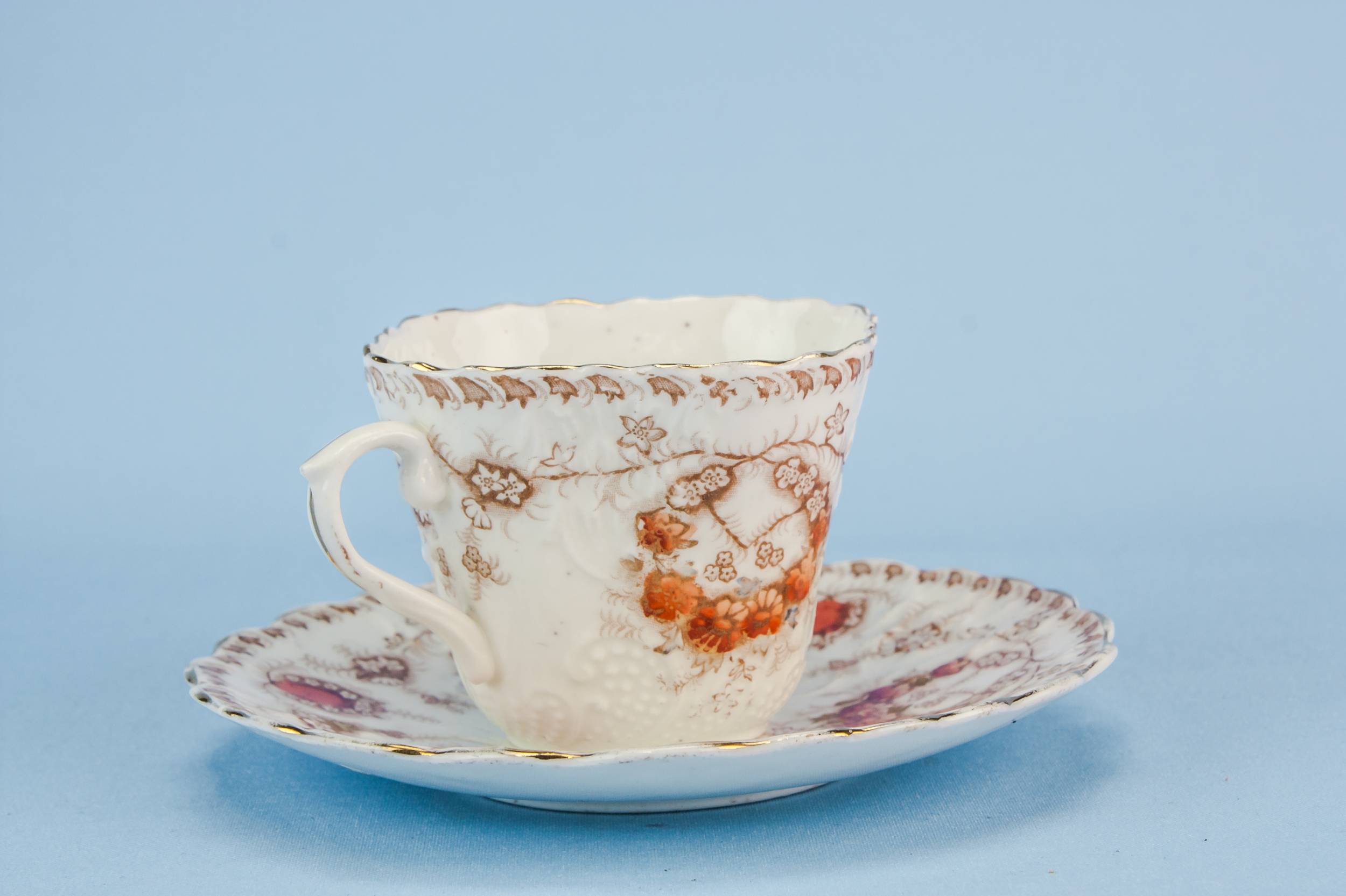 Small Antique Bone — Art Nouveau cup and saucer 1