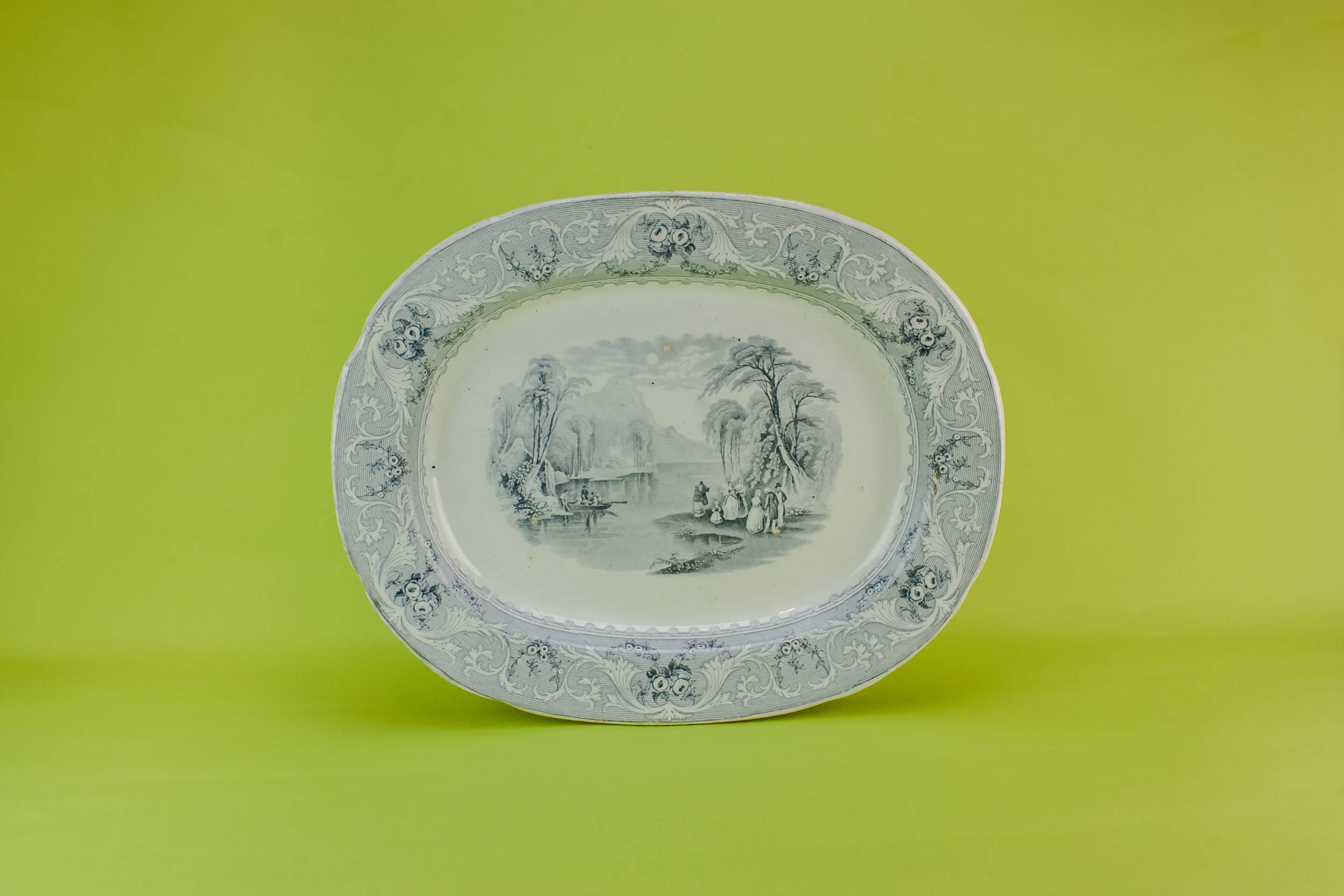 Antique Opulent Ashworth — High Victorian pottery platter