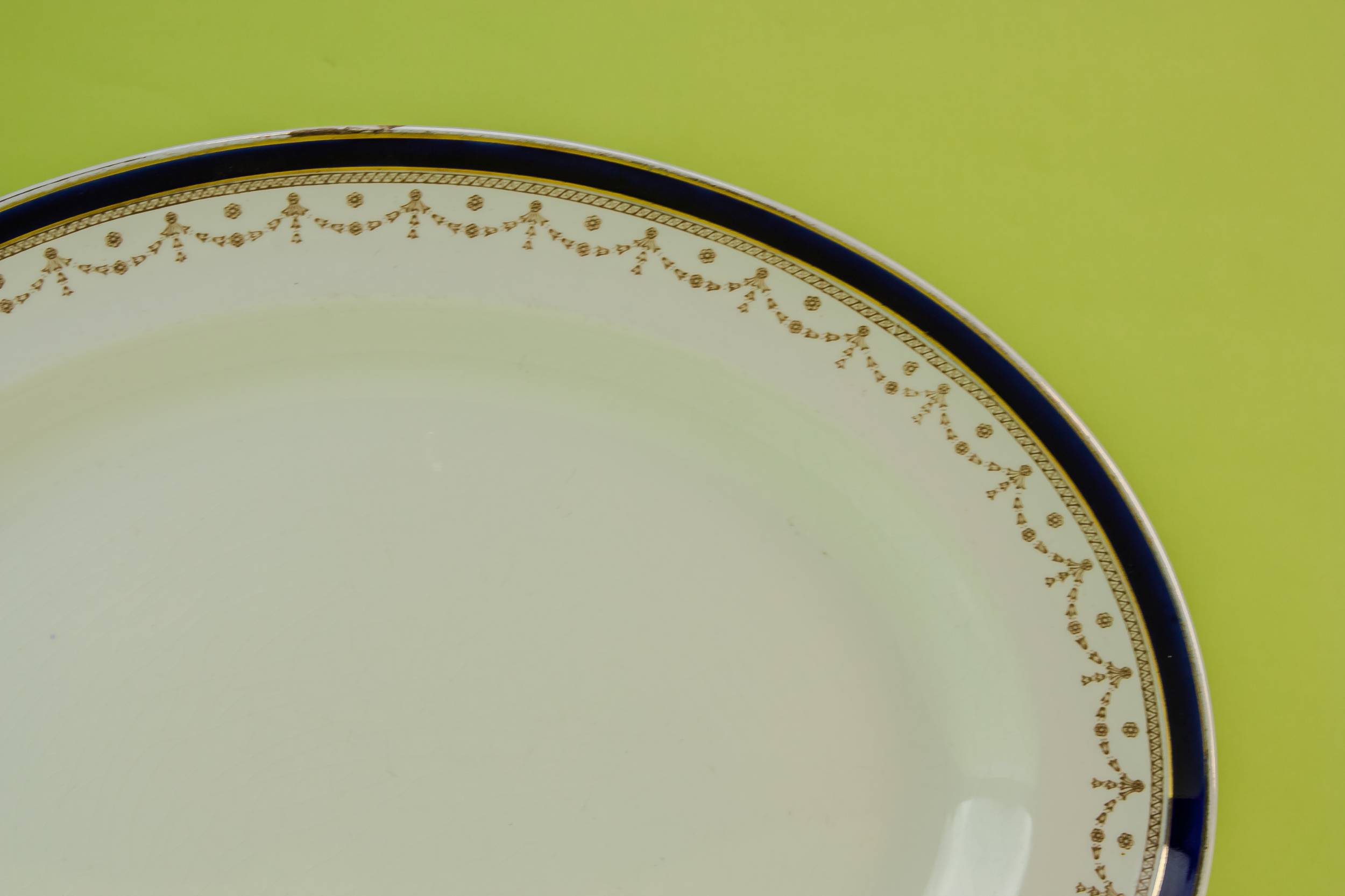 Blue And White — Large blue border platter 1
